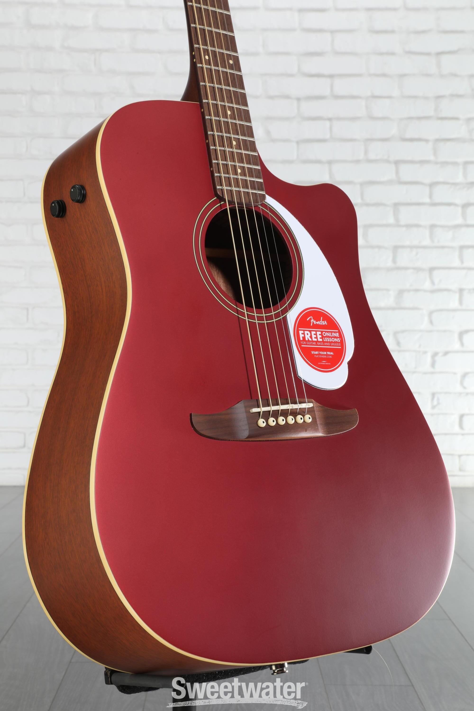 Fender Redondo Player Acoustic-electric Guitar - Candy Apple Red