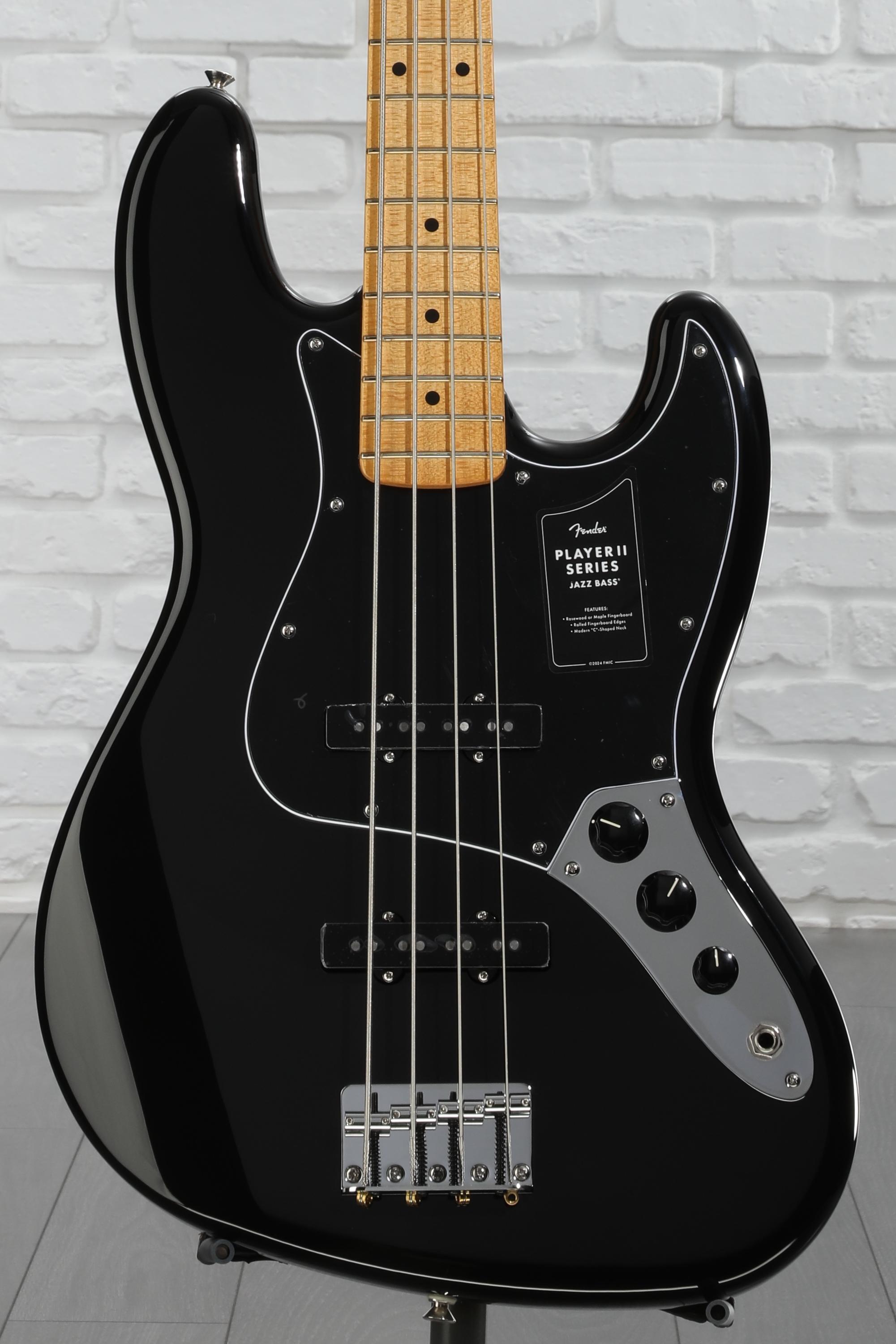 Fender Player II Jazz Bass - Black with Maple Fingerboard | Sweetwater