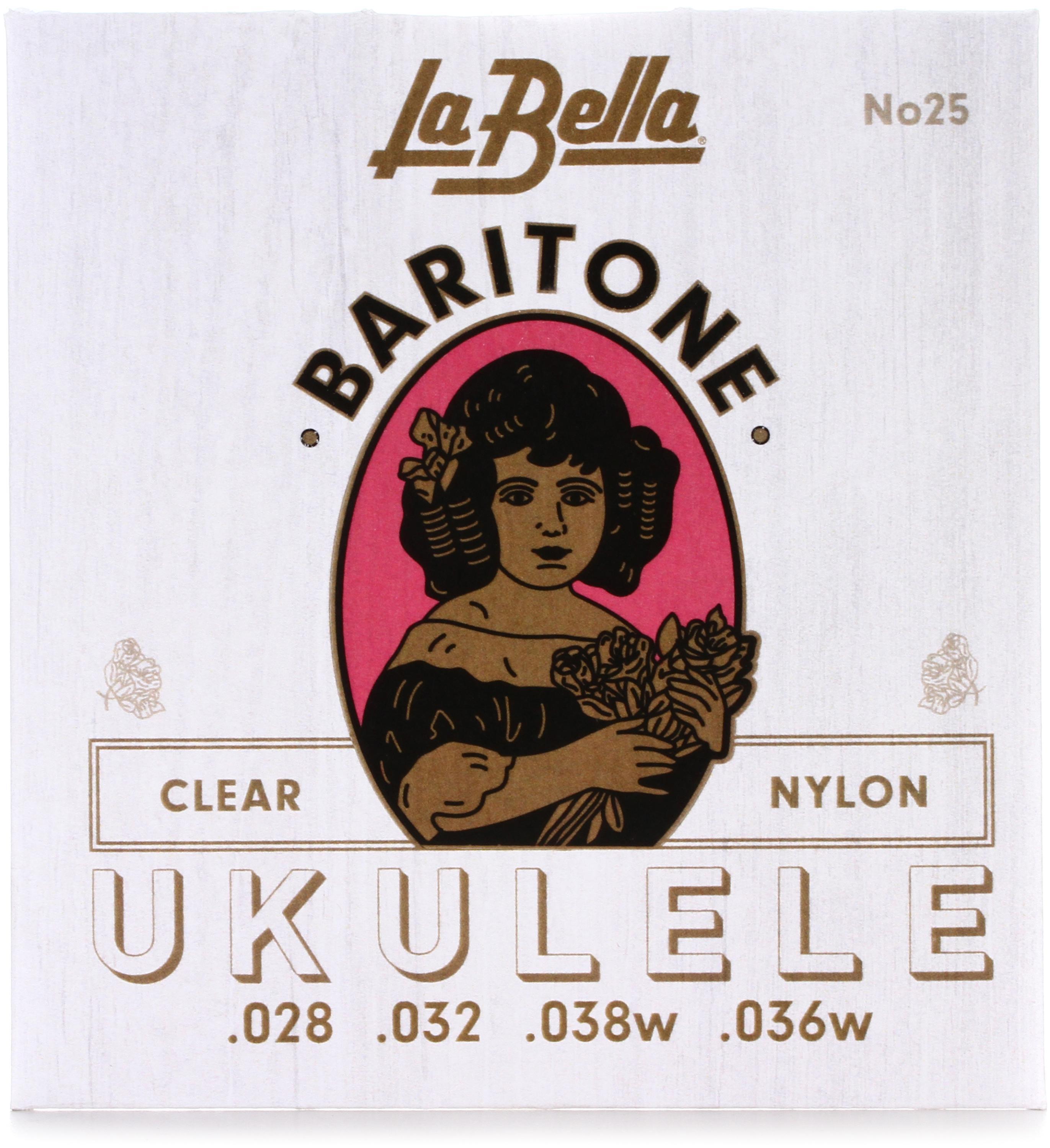 Photo of La Bella No. 25 Clear Nylon Baritone Ukulele Strings - .023-.032
