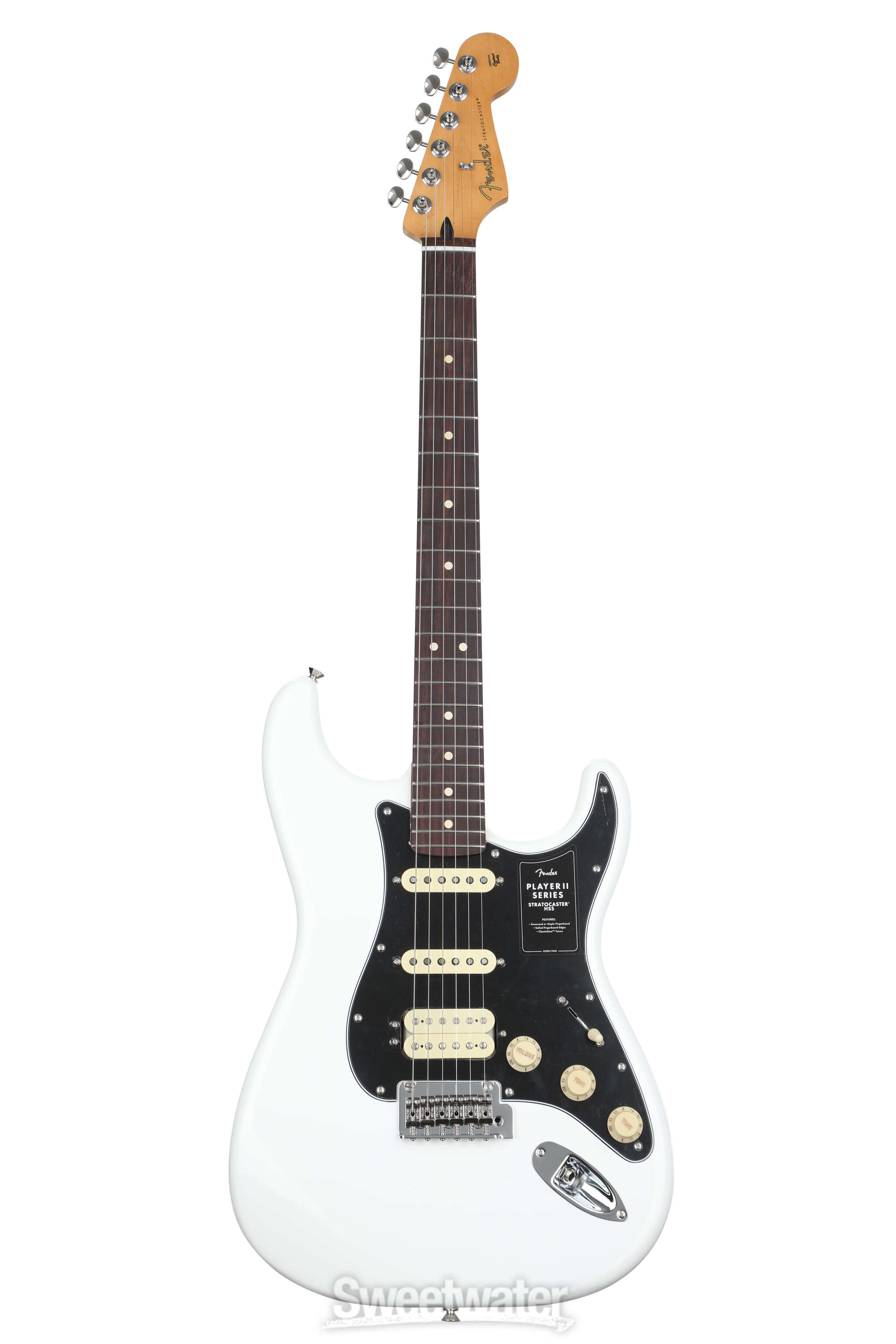 Fender Player II Stratocaster HSS Electric Guitar - Polar White