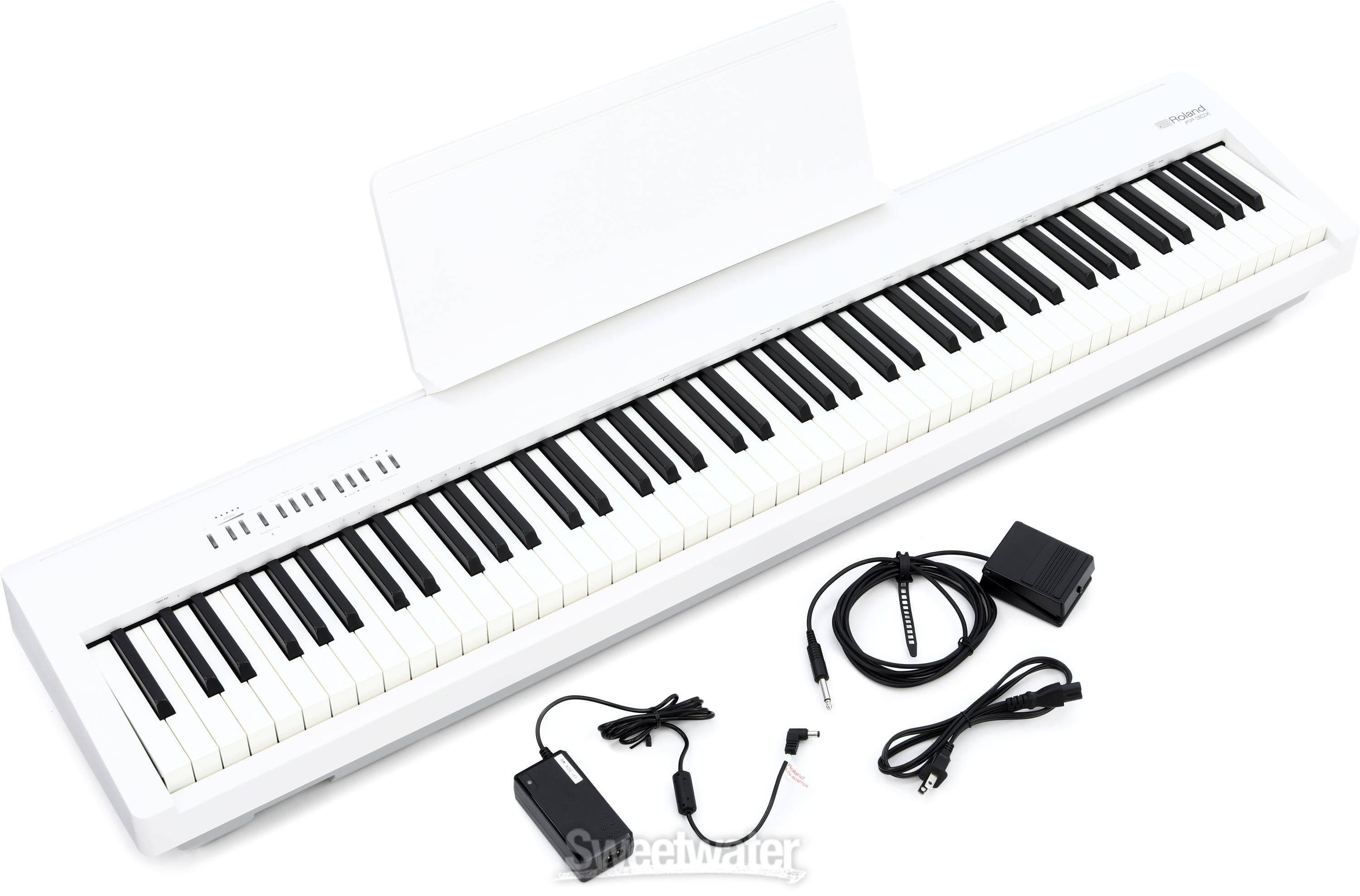 Roland FP-30 ホワイト デジタルピアノ Roland FP-30X Digital Piano with Speakers - White | Sweetwater