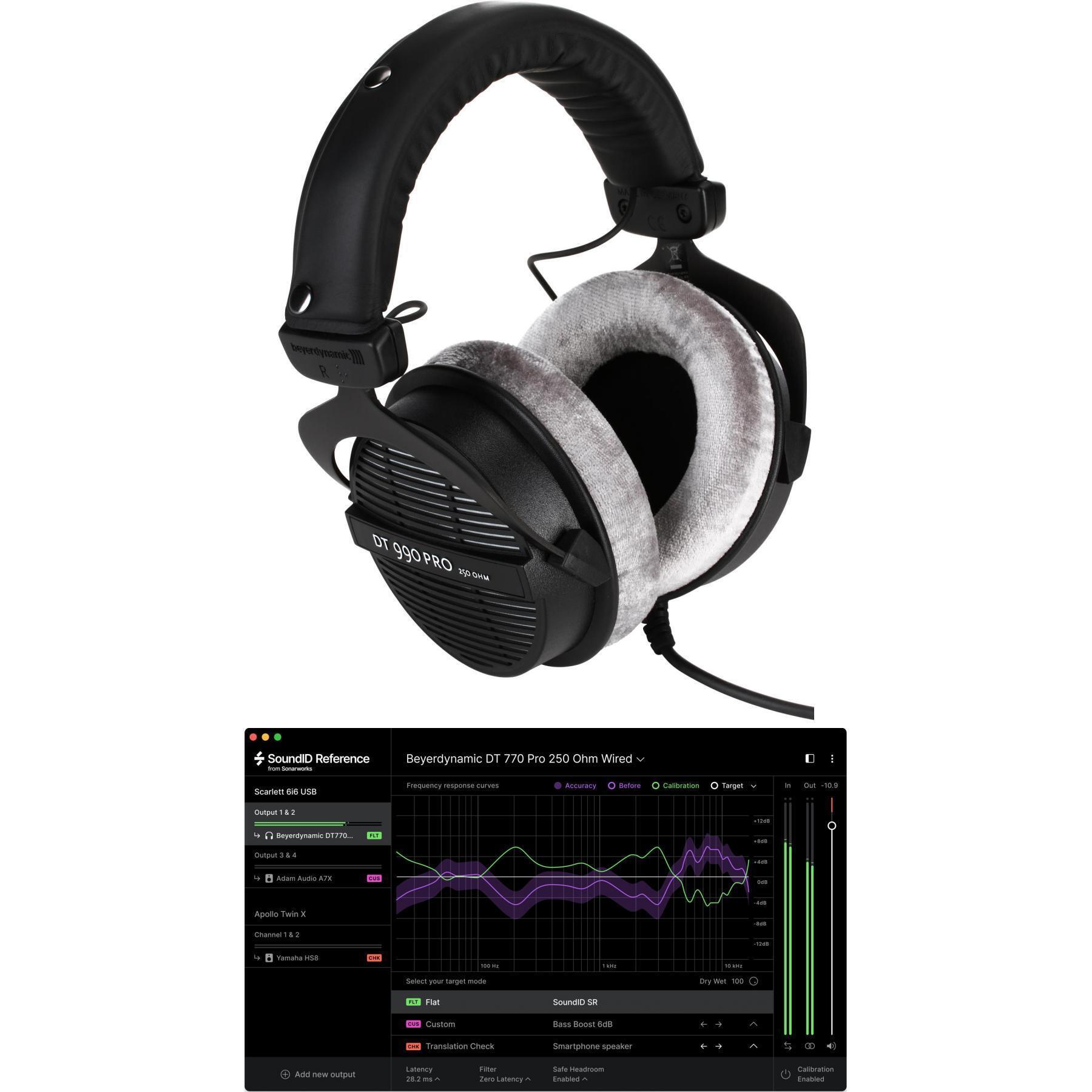 Beyerdynamic DT-990-PRO-250 Studio Reference Monitor Headphones+Amplifier  Amp