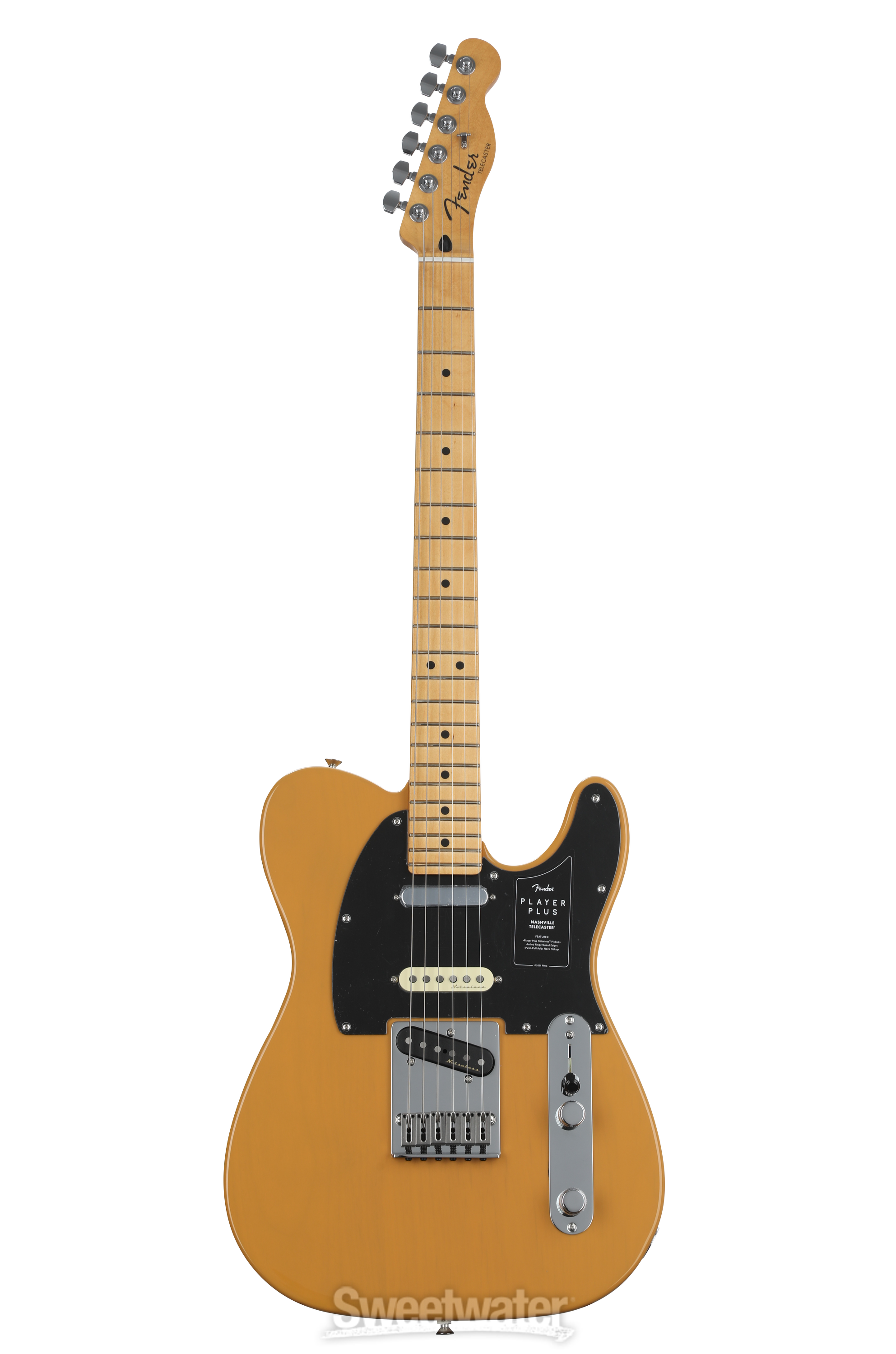 Fender Player Plus Nashville Telecaster - Butterscotch Blonde with Fender Player Plus Nashville Telecaster - Butterscotch Blonde with