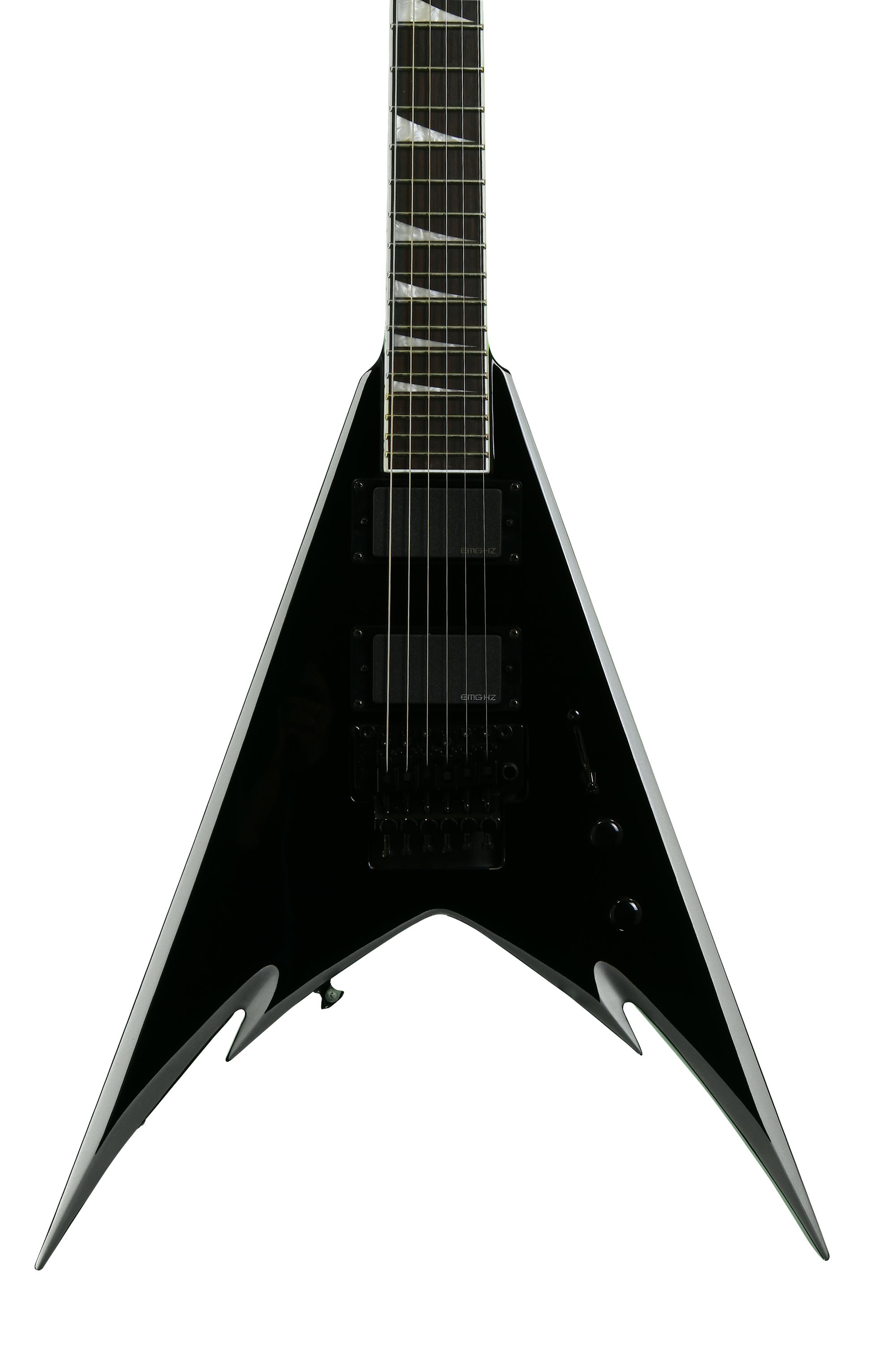 Jackson PDX-2 Demmelition King V - Black with Silver Bevels