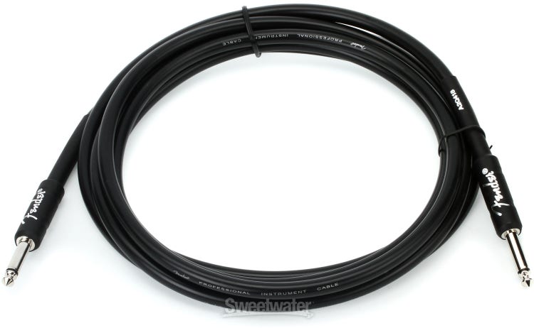 Fender 0990820024 Professional Series Straight to Straight Instrument Cable  - 10 foot Black