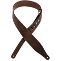 Photo of Levy's M17 2.5" Distressed Veg Tan Leather Guitar Strap - Dark Brown