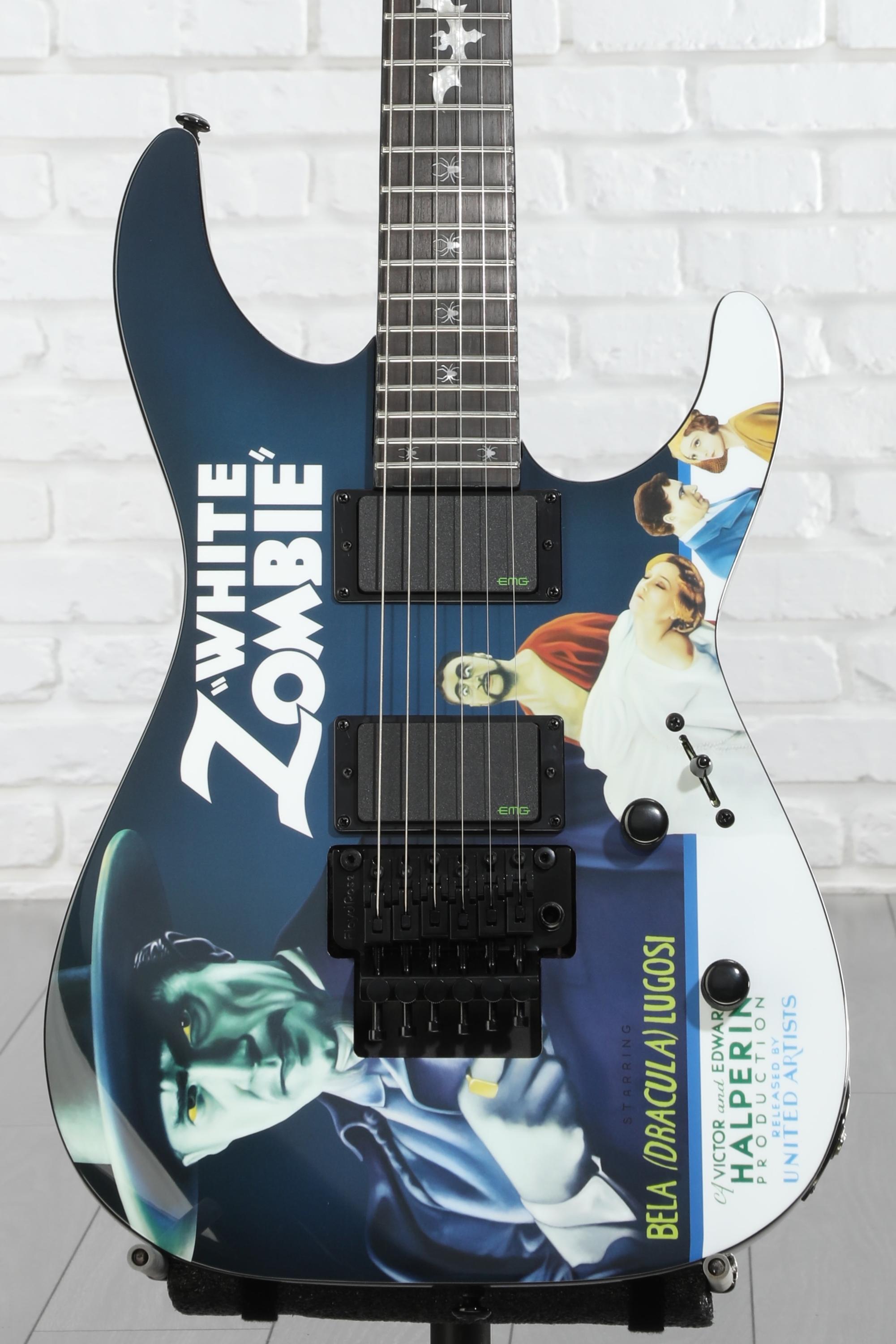 ESP LTD Kirk Hammett Signature KH-WZ White Zombie Electric Guitar