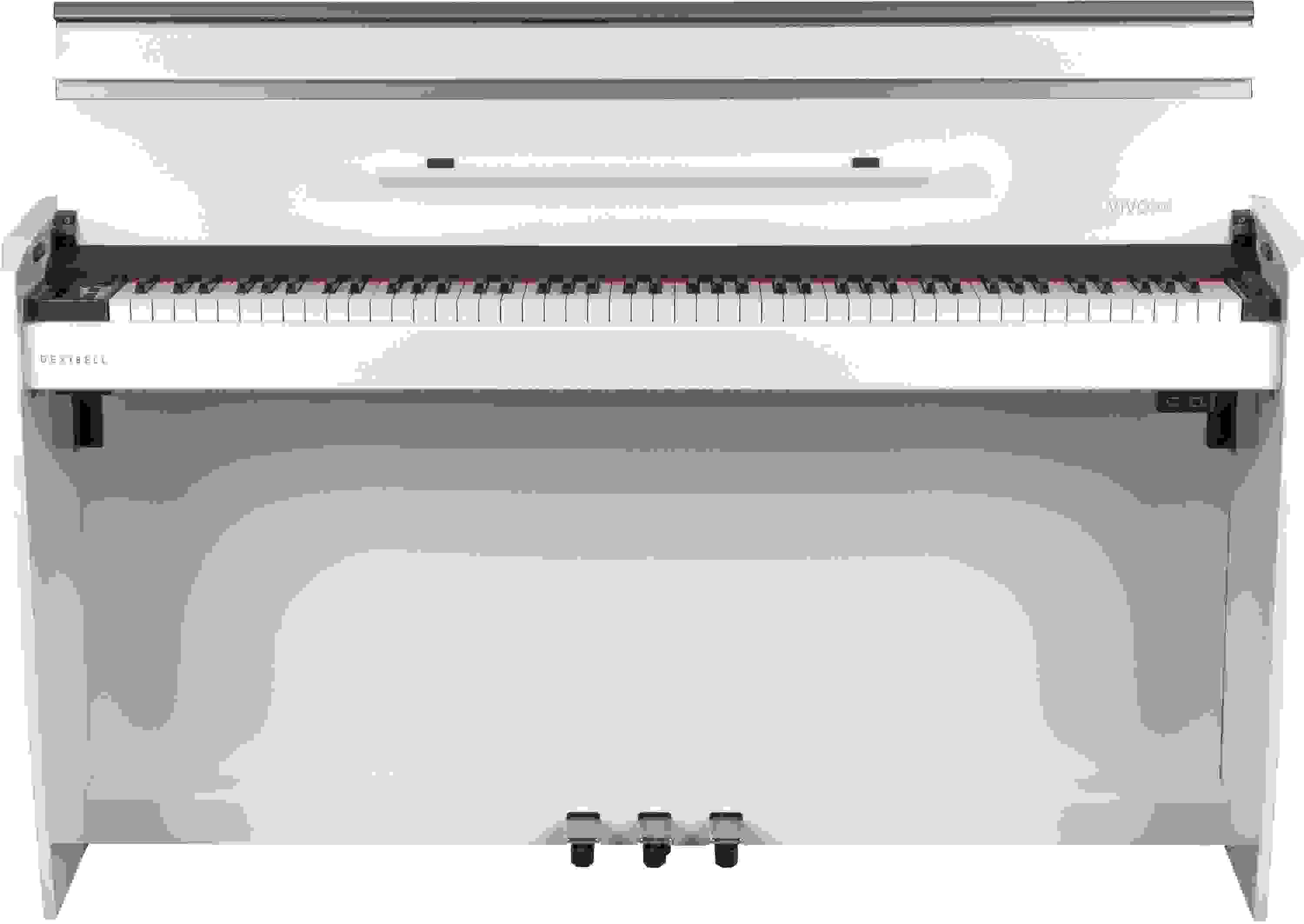 Dexibell Vivo H10 Digital Upright Piano with Bench - Polished White