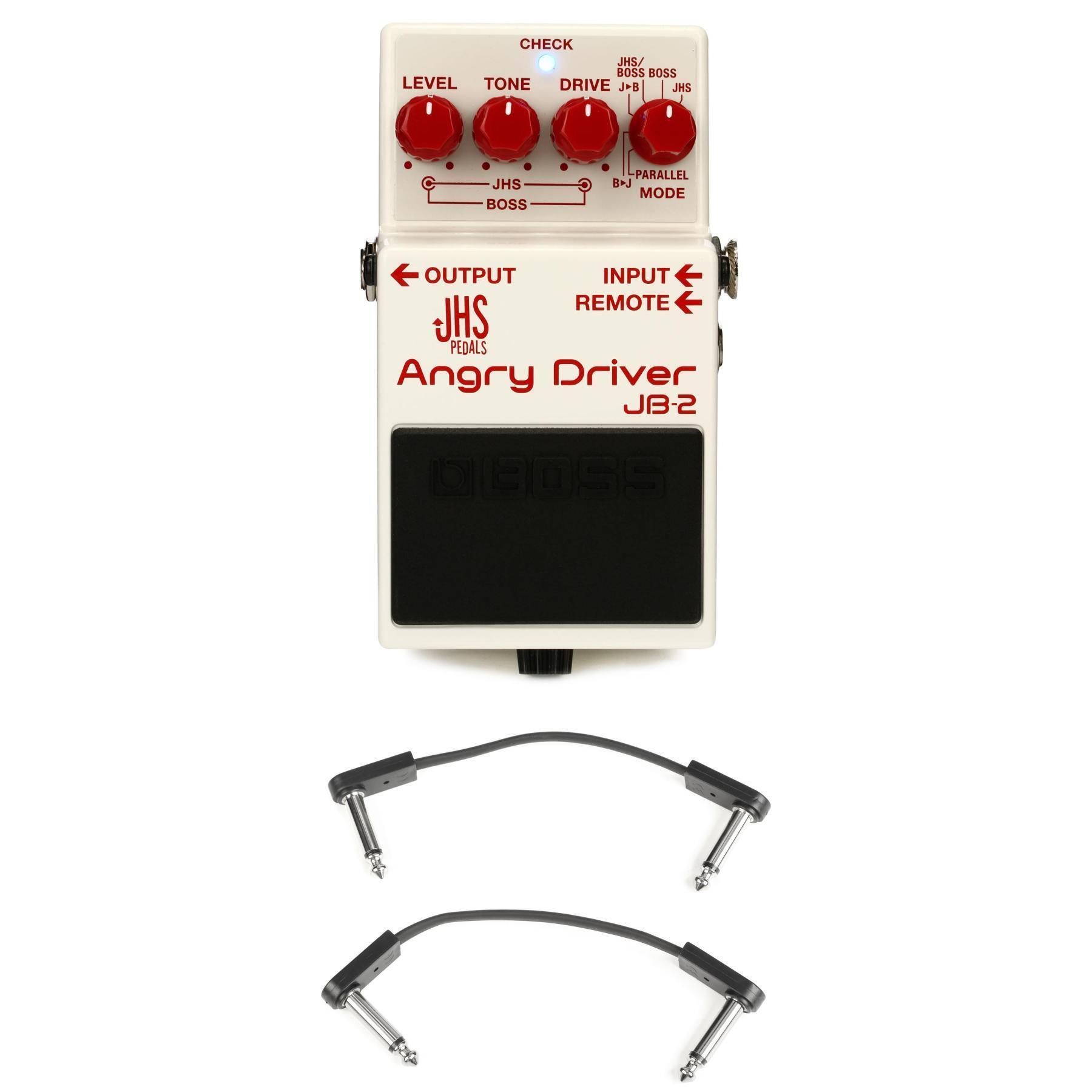 Boss JB-2 Angry Driver Overdrive Pedal with EBS Patch Cables