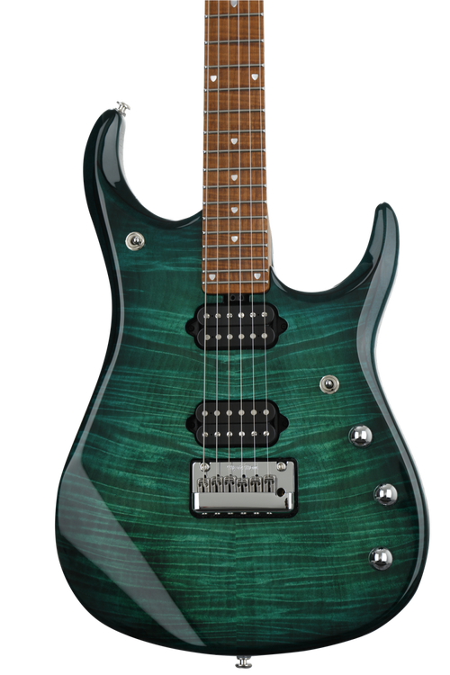Ernie Ball Music Man JP15 Electric Guitar - Teal Burst Flame