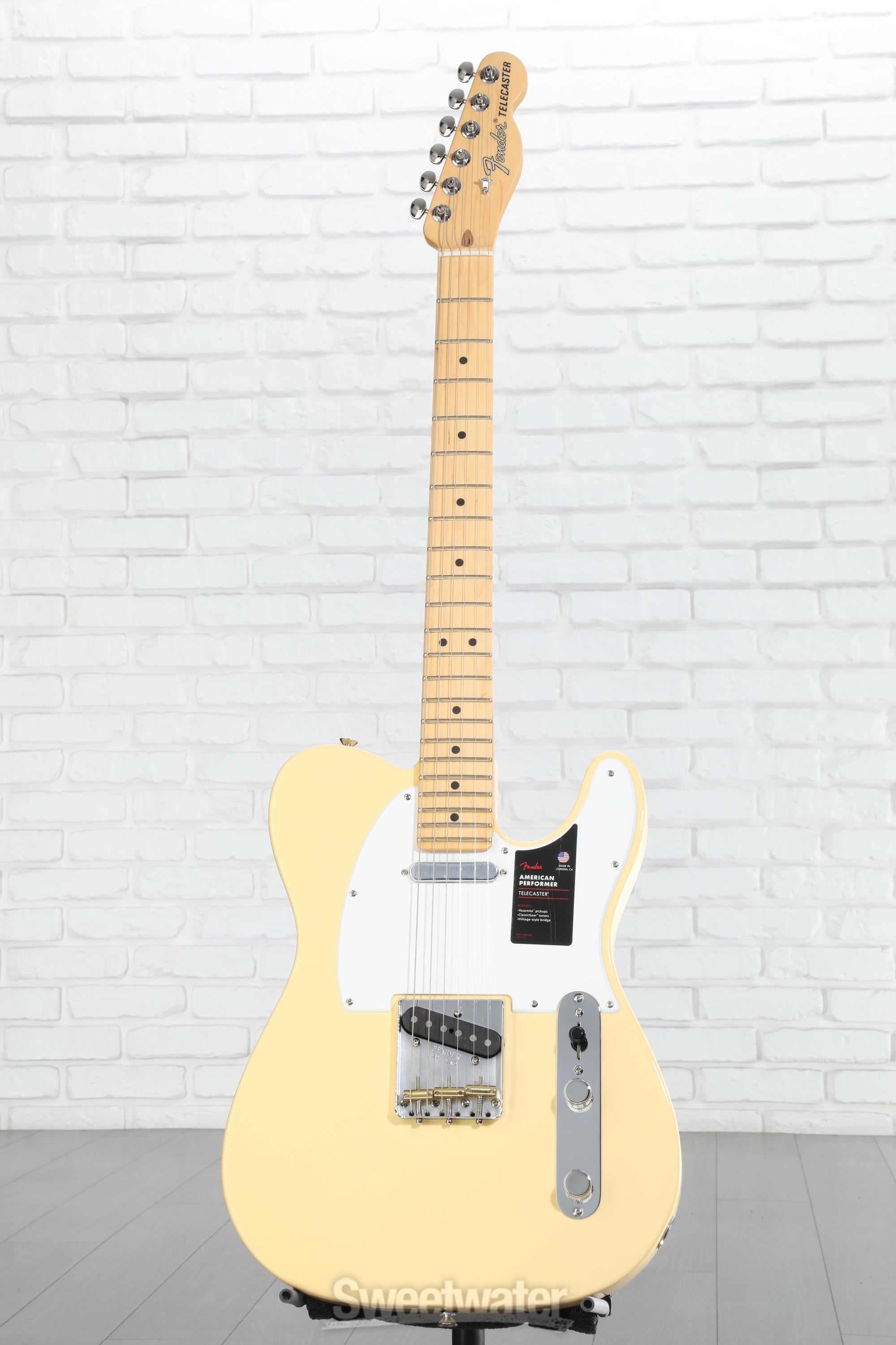USA フェンダーテレキャスターアメリカンパフォーマービンテージホワイト Fender American Performer Telecaster - Vintage White with