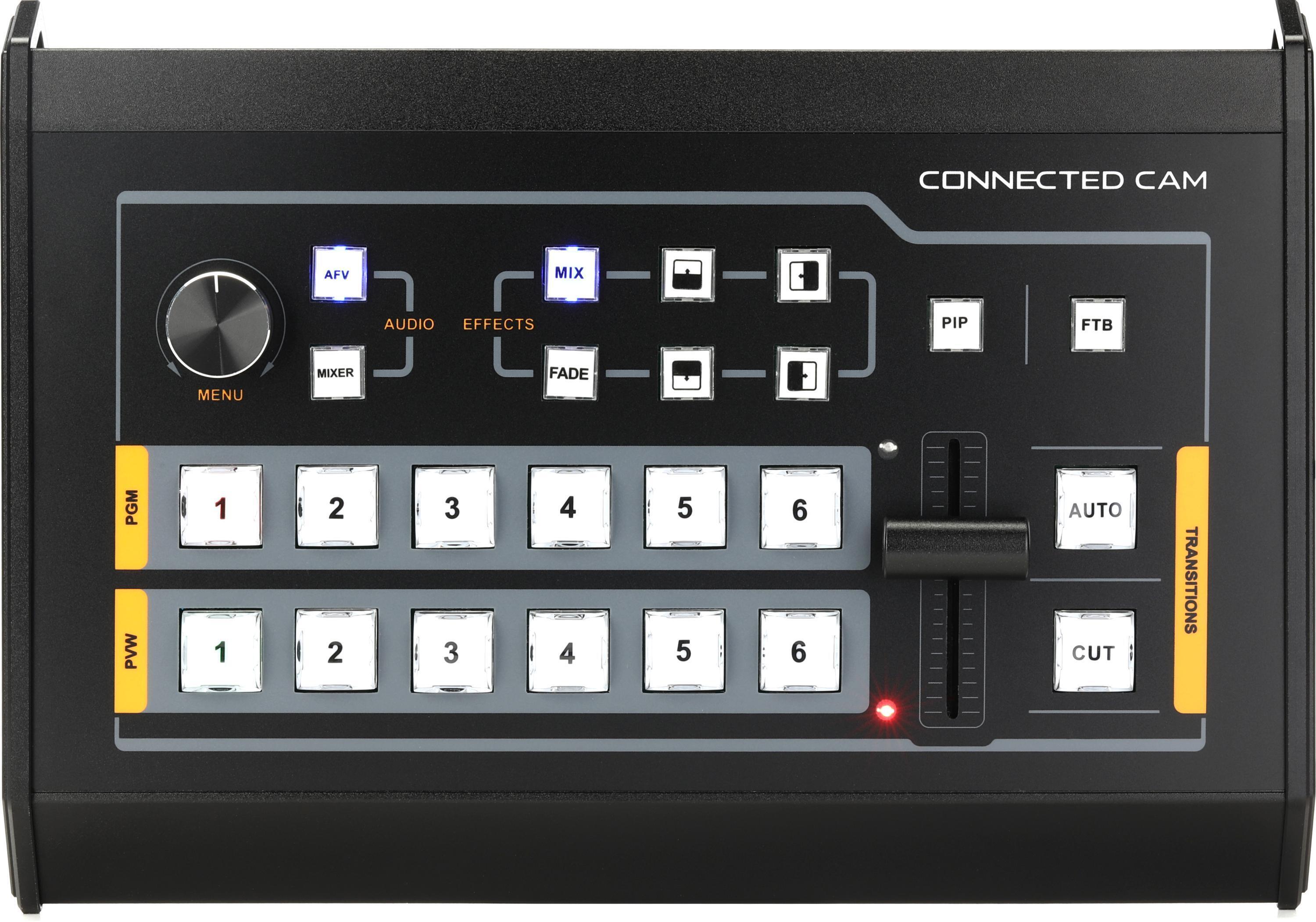 JVC KM-HD6 6 Input HD Desktop Switcher with USB Streaming | Sweetwater