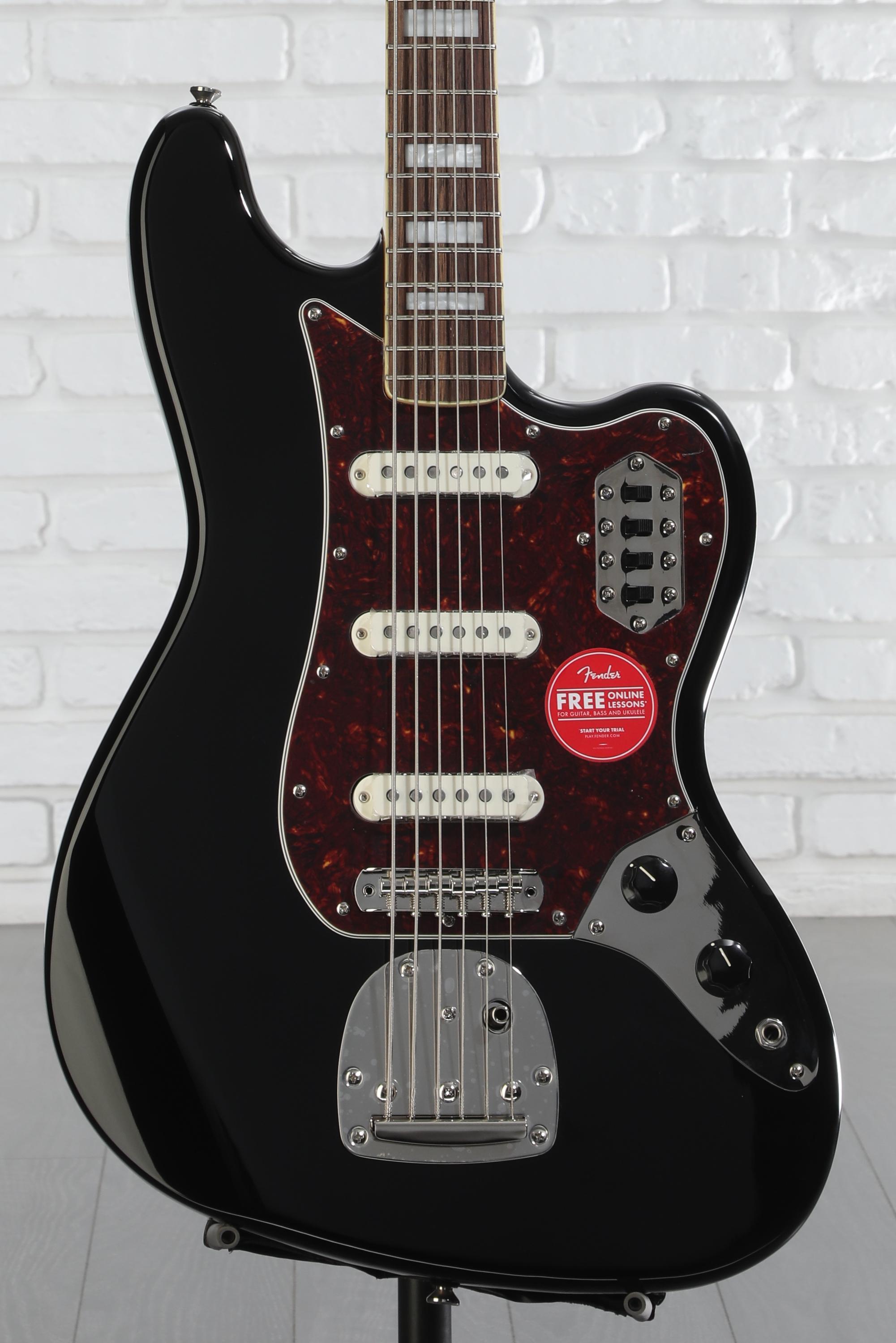 Squier Classic Vibe Bass VI Guitar - Black | Sweetwater