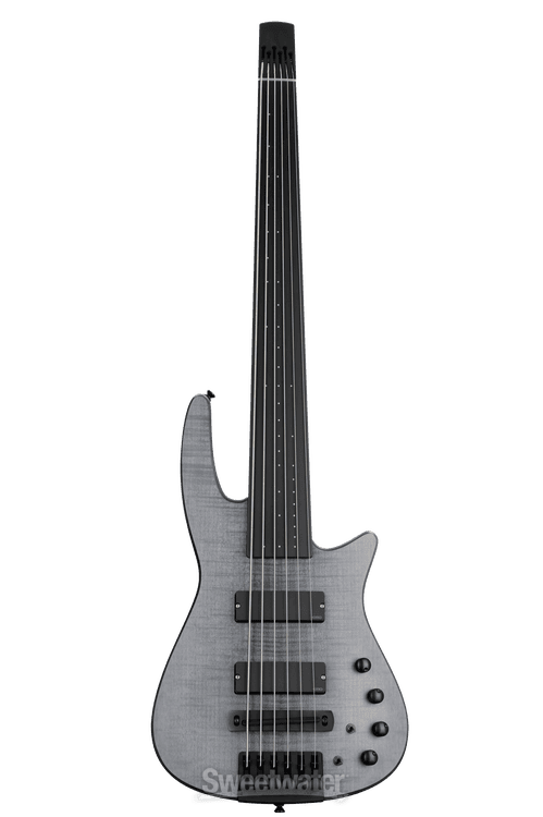 NS Design CR6 Radius Fretless Bass Guitar - Charcoal Satin 