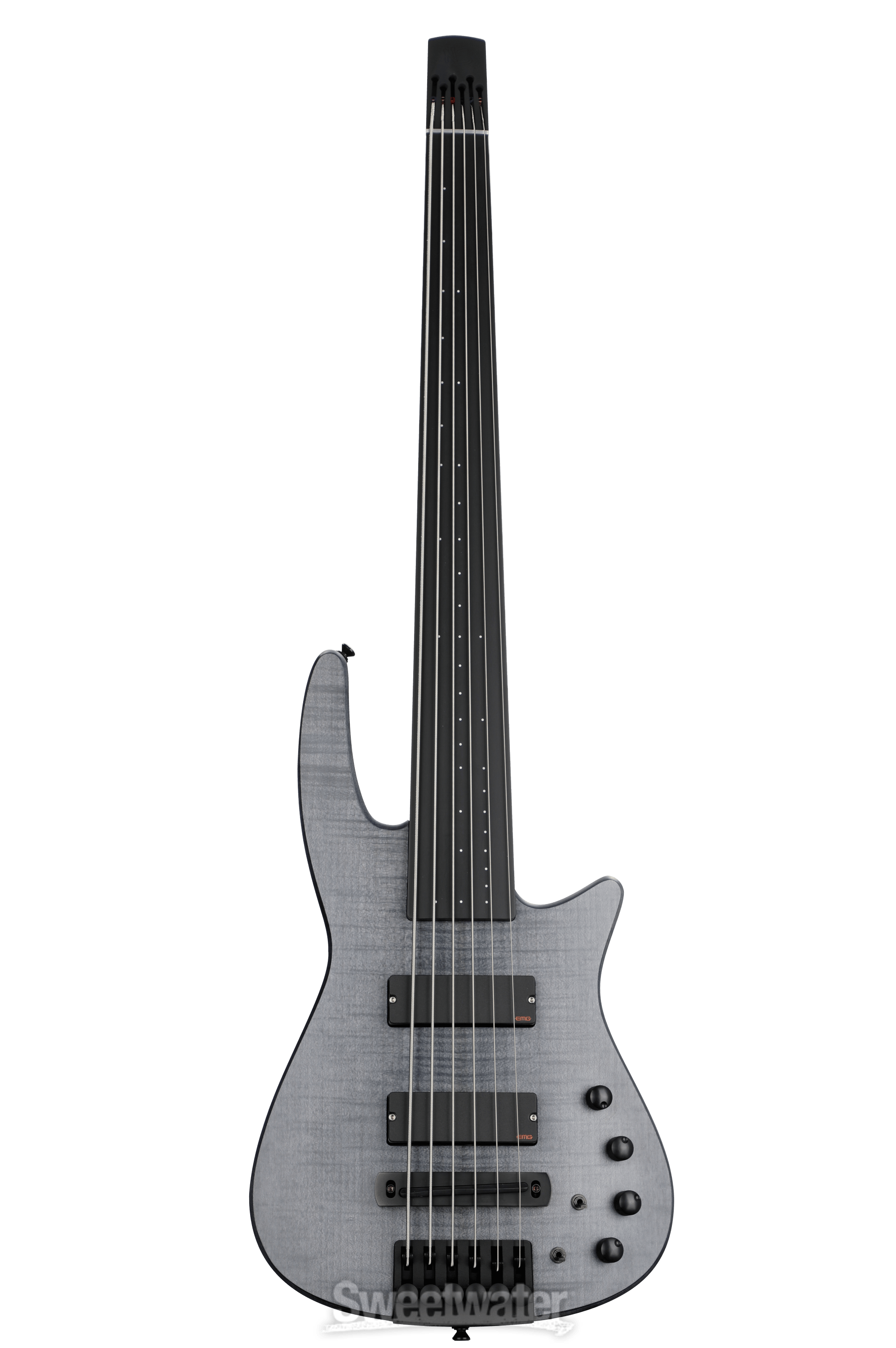 NS Design CR6 Radius Fretless Bass Guitar - Charcoal Satin NS Design CR6 Radius Fretless Bass Guitar - Charcoal Satin