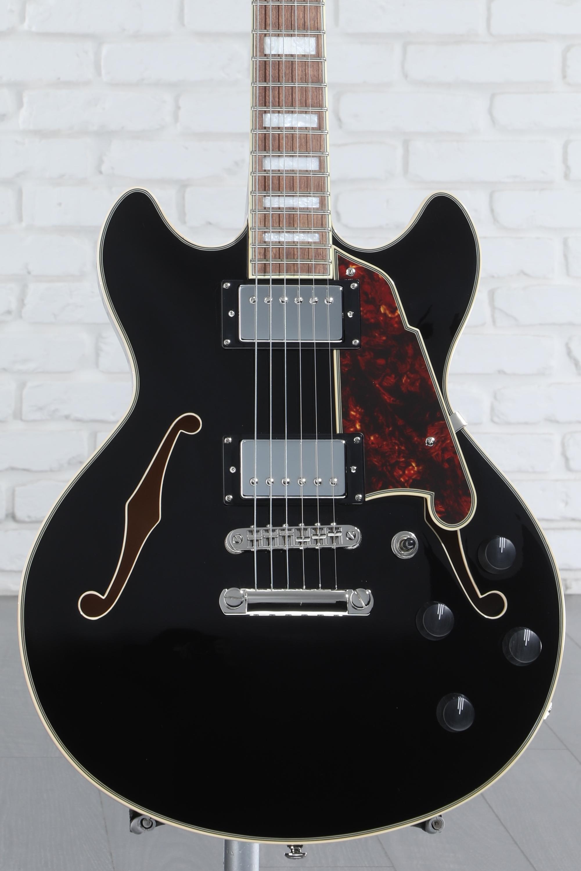 D'Angelico Premier Mini DC Electric Guitar - Black with