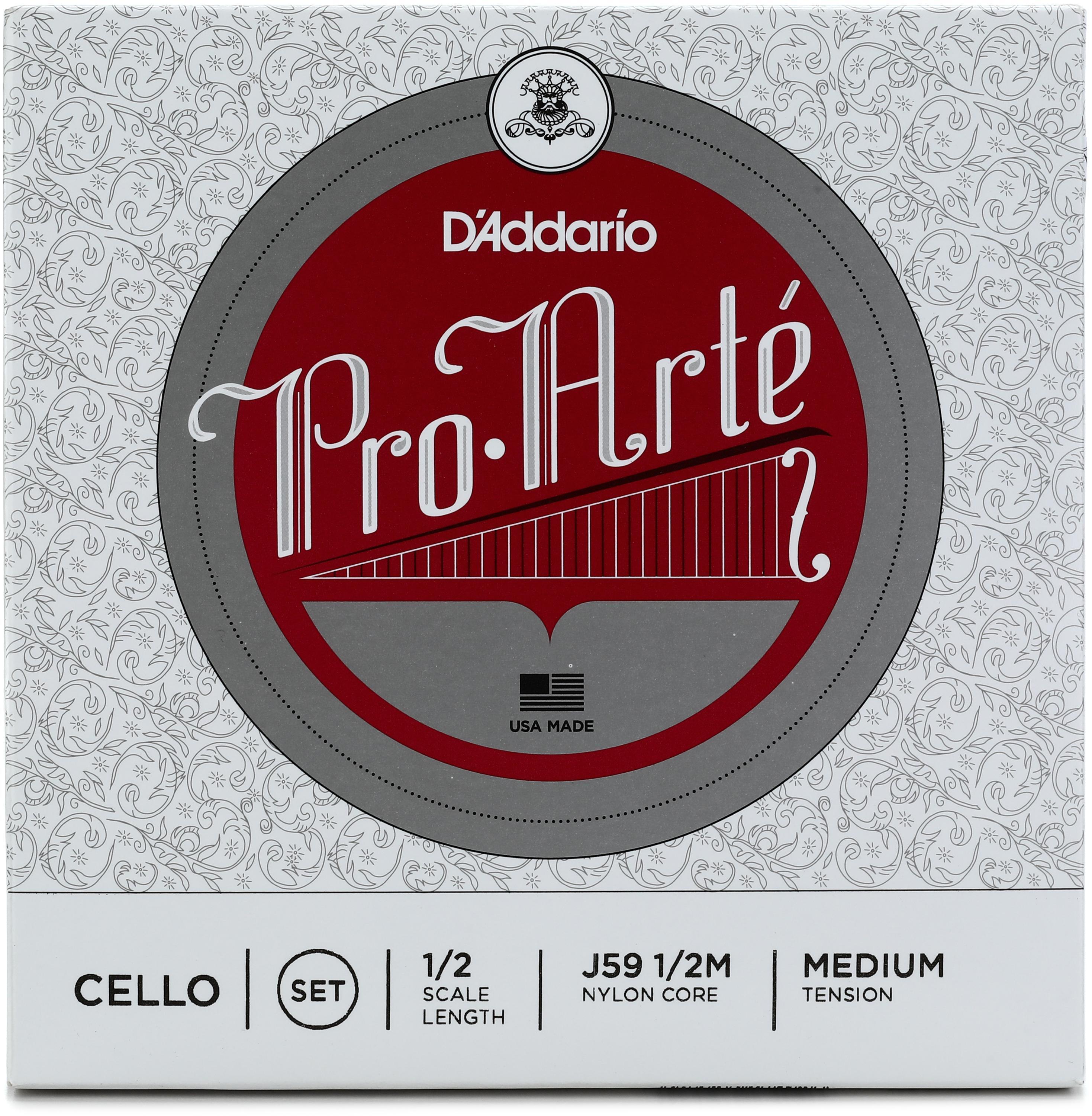 Photo of D'Addario J59 Pro-Arte Cello String Set - 1/2 Size, Medium Tension