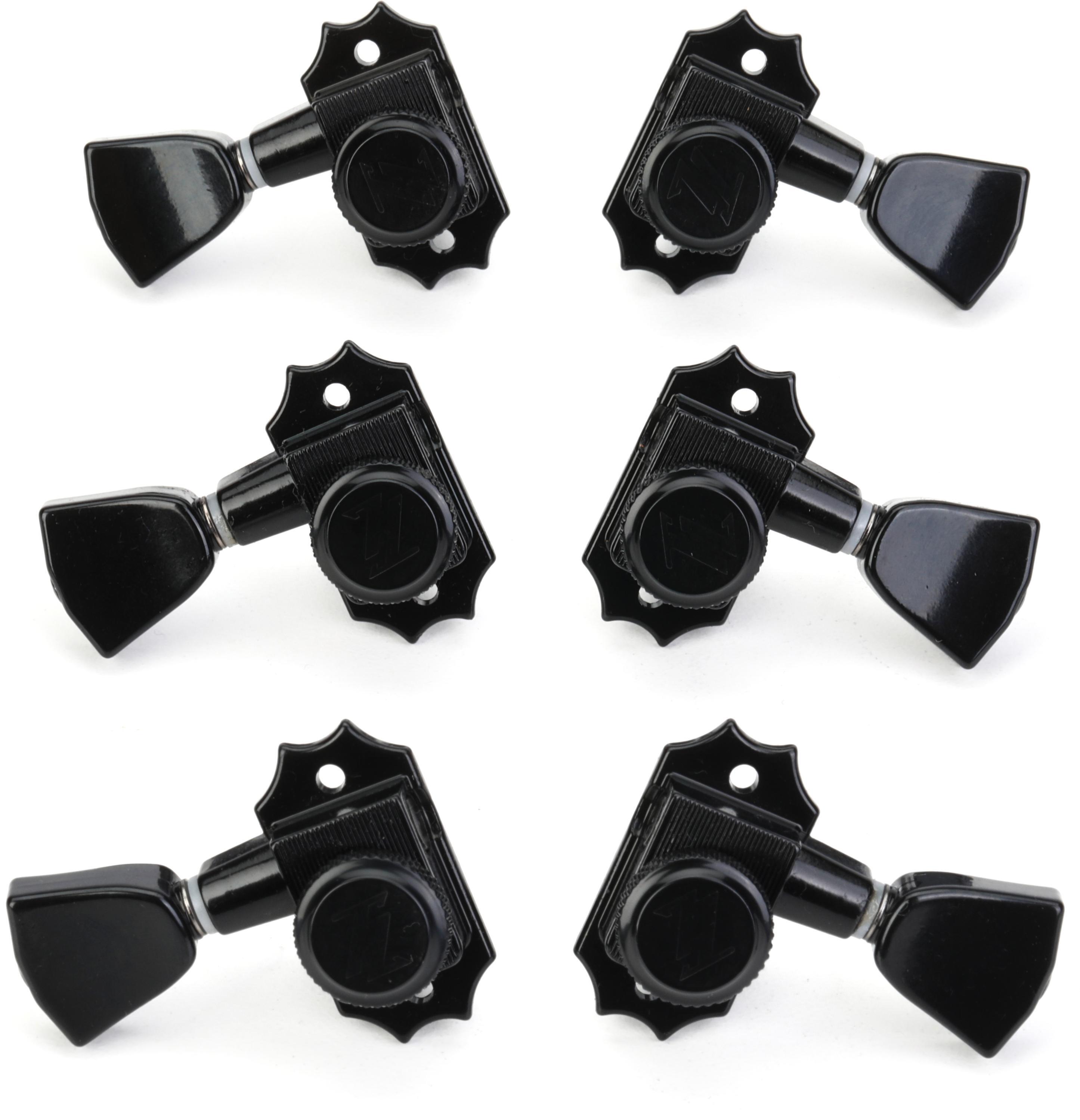 Photo of Allparts True Lok Vin-mod Style Locking Tuners - 3+3, Black
