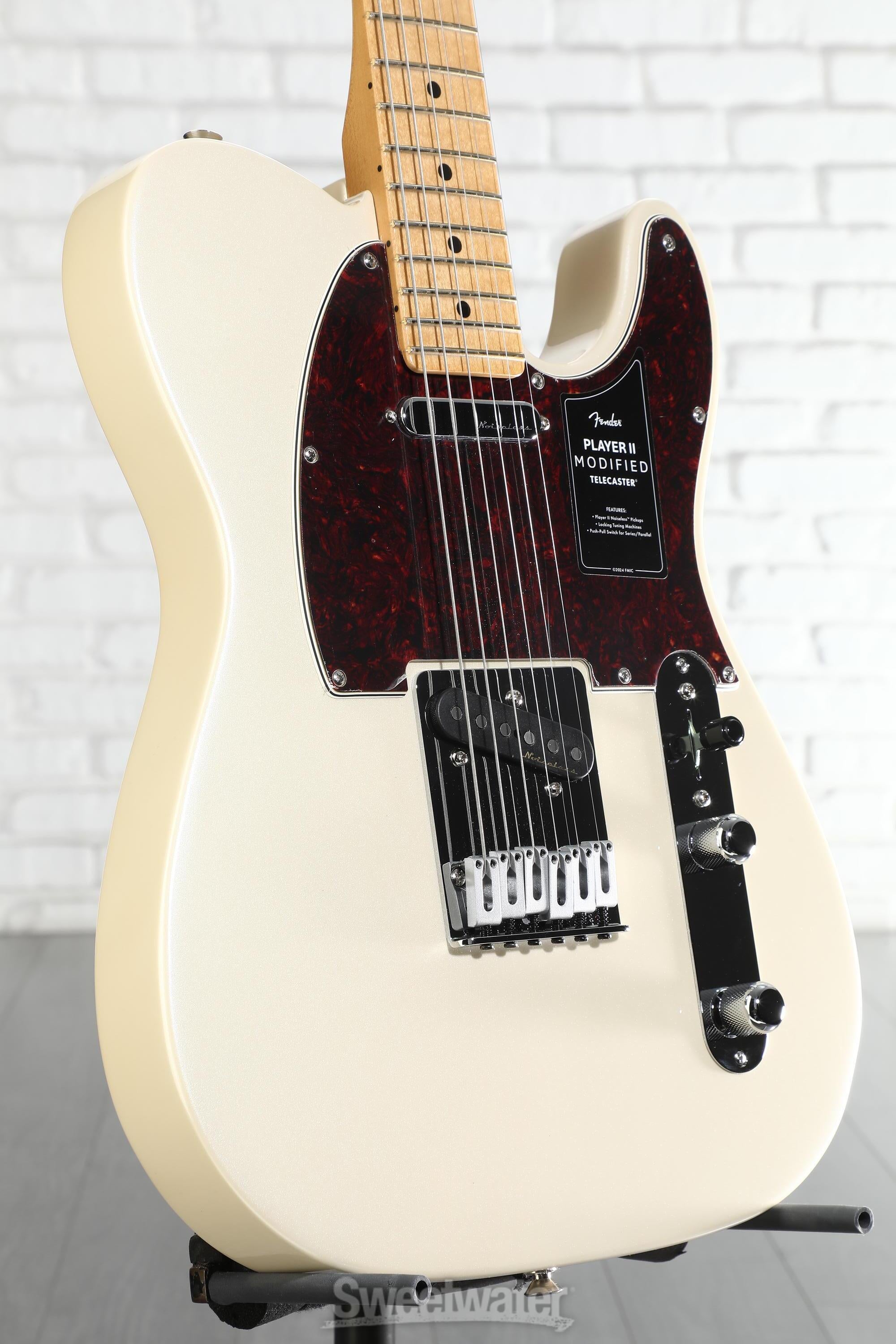 Photo of Fender Player II Modified Telecaster Electric Guitar - Olympic Pearl, Maple Fingerboard