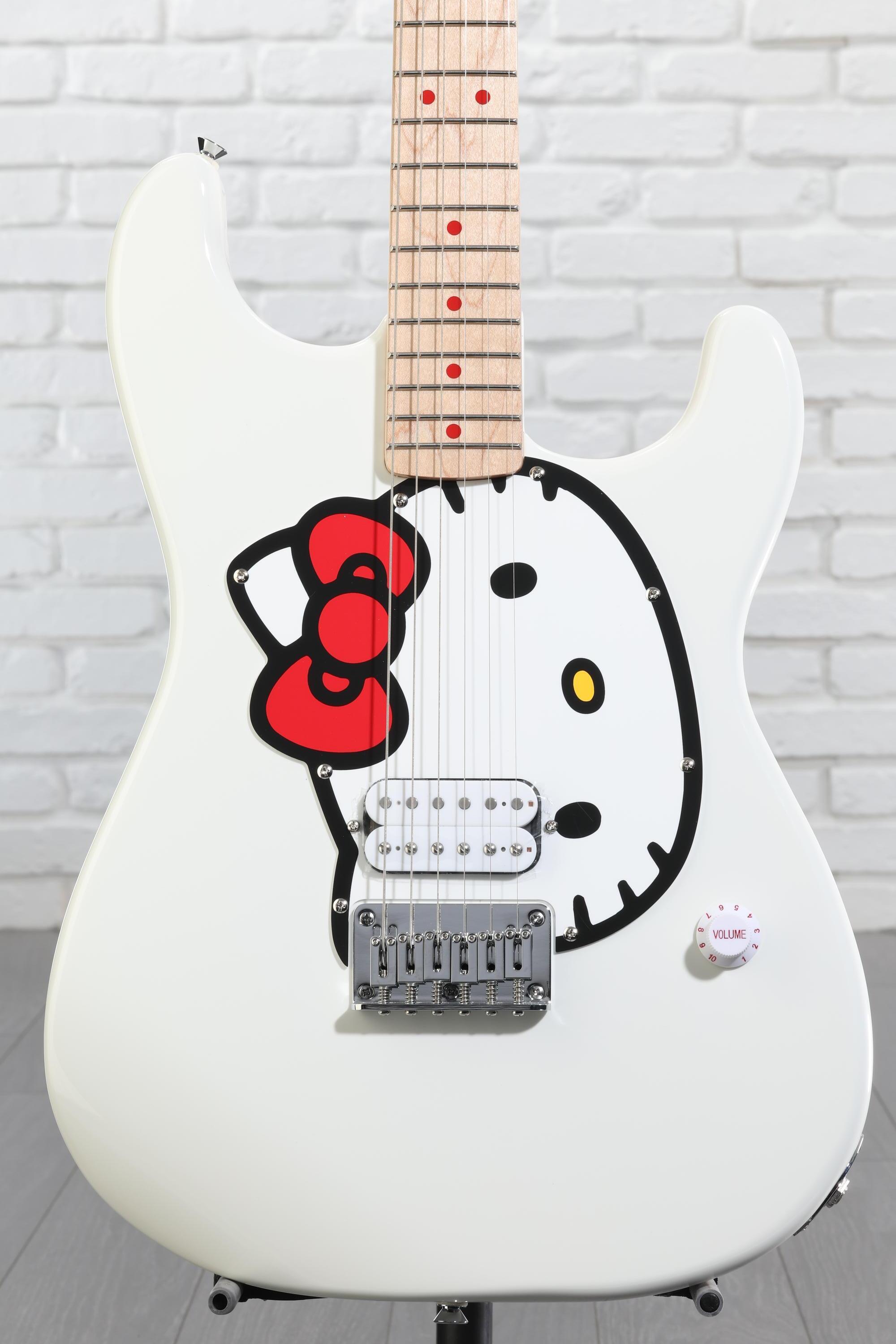 Squier x Hello Kitty Stratocaster Electric Guitar - White | Sweetwater