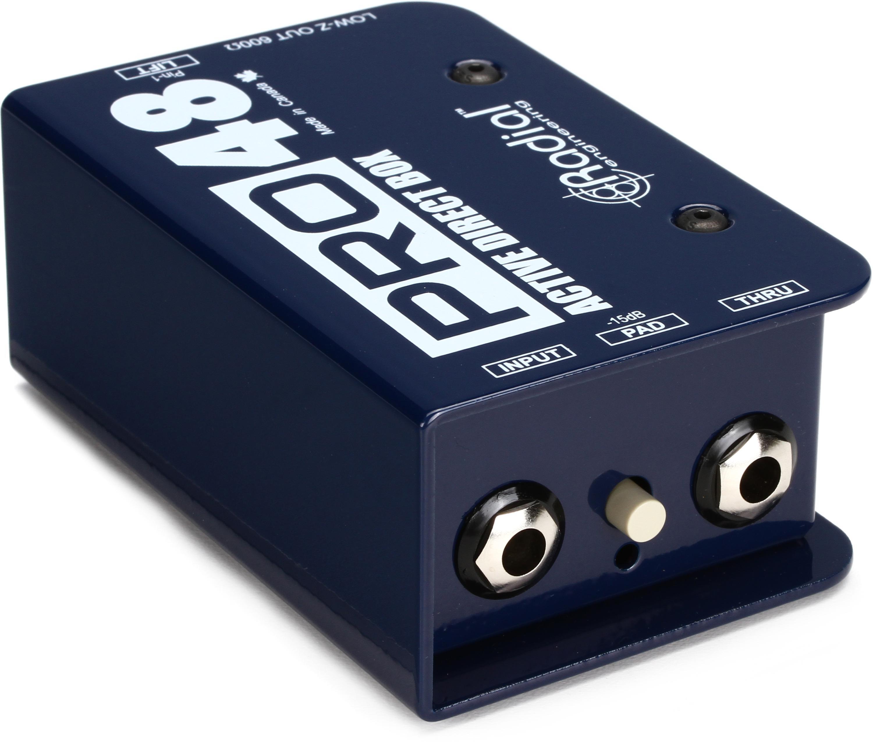 Radial Pro48 1-channel Active 48v Direct Box | Sweetwater