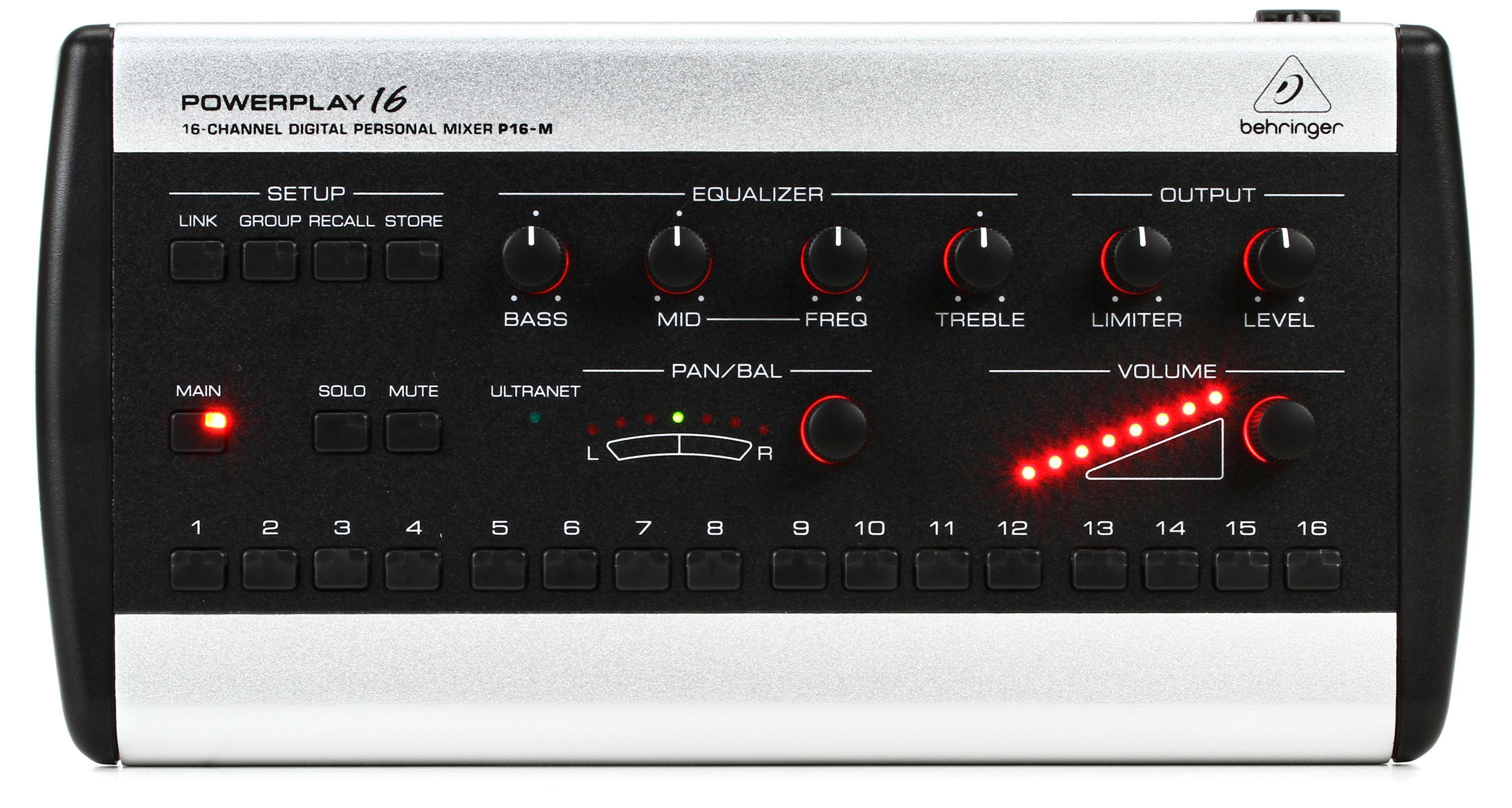 Bundled Item: Behringer Powerplay P16-M 16-channel Digital Personal Mixer
