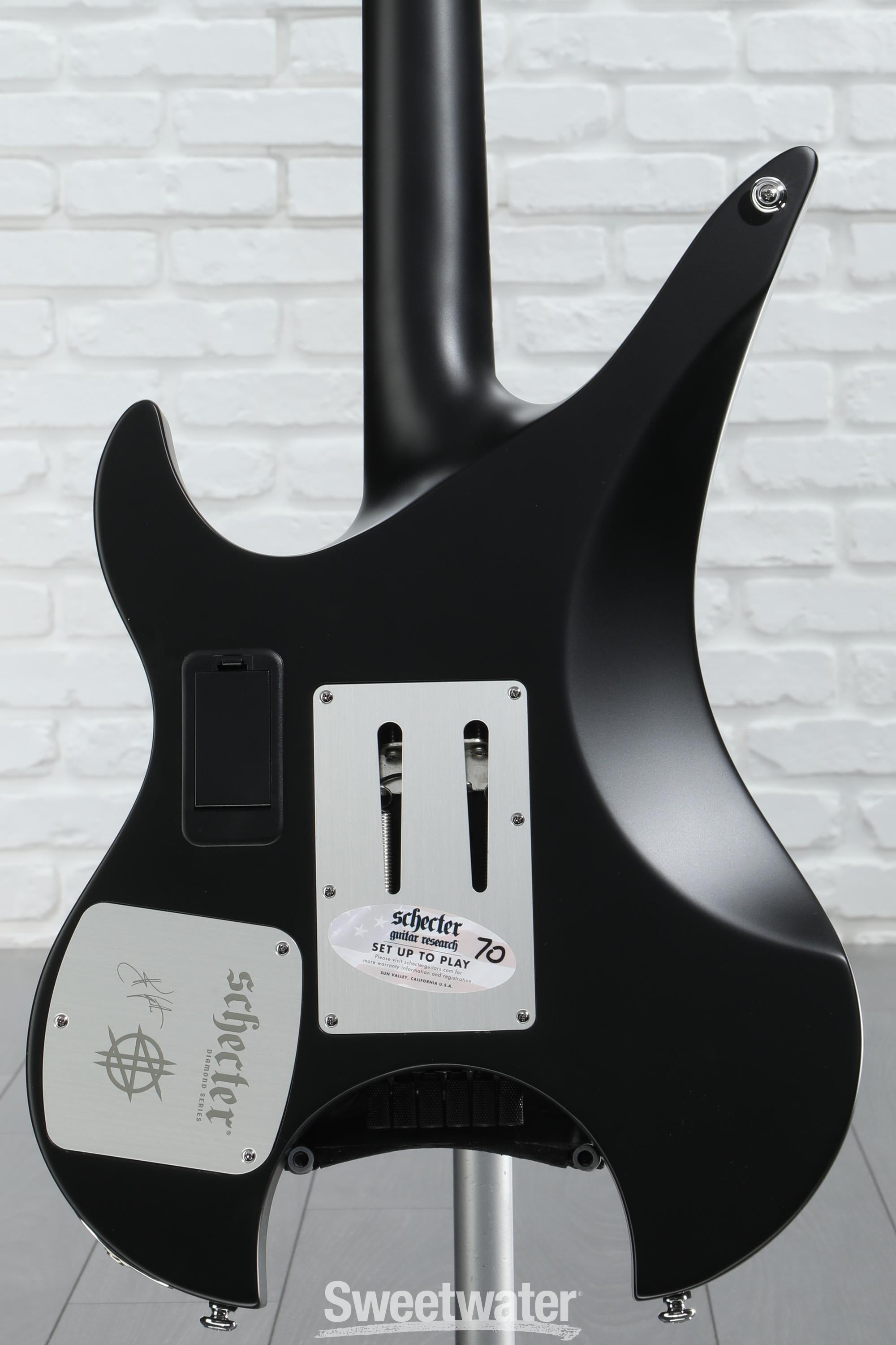 Schecter Synyster Gates Custom-6 TR-S Signature Headless Electric Guitar - Black