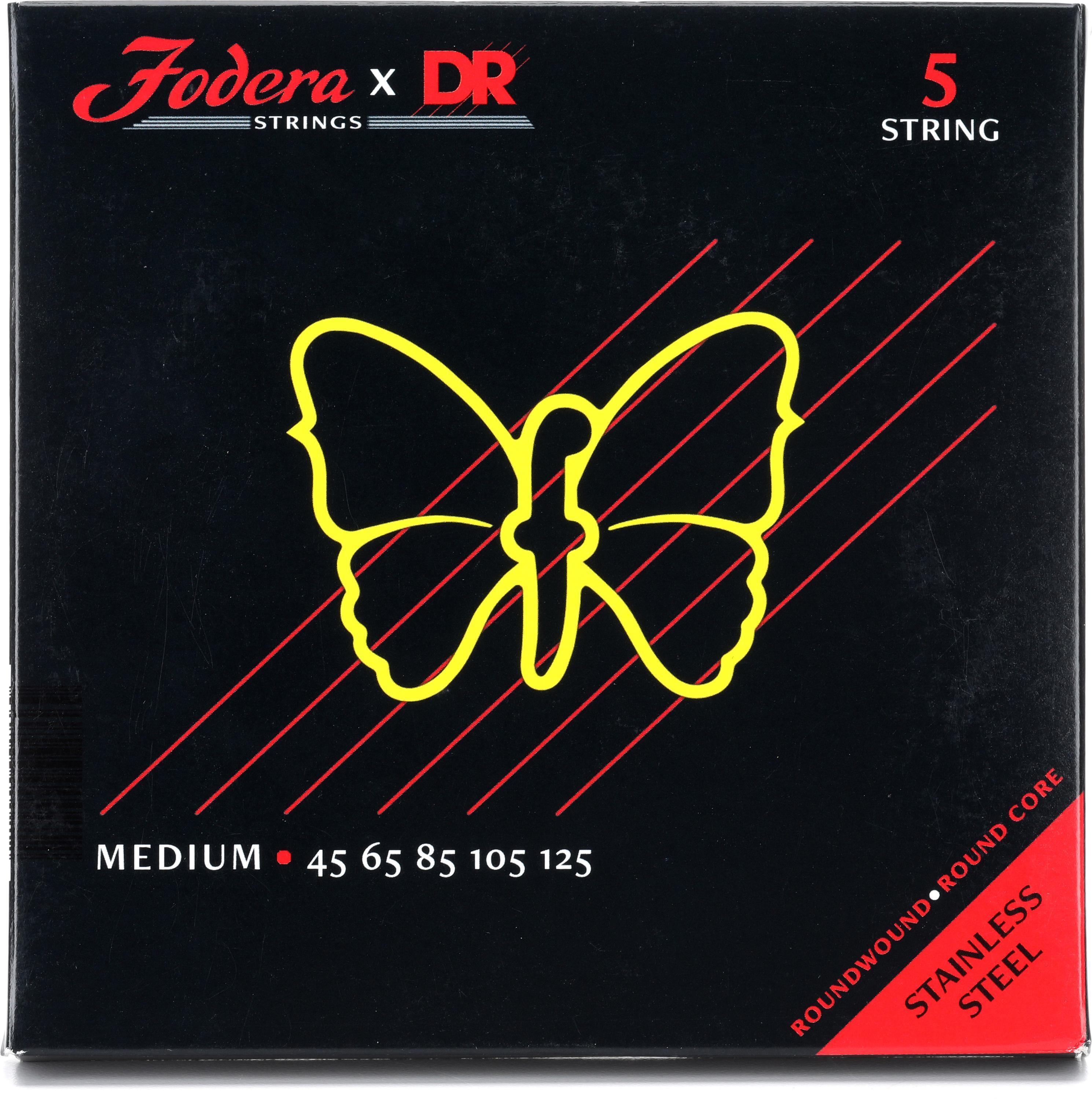 Photo of Fodera 45125 Stainless Steel Roundwound Bass Guitar Strings - 0.045-0.125 Medium 5-string