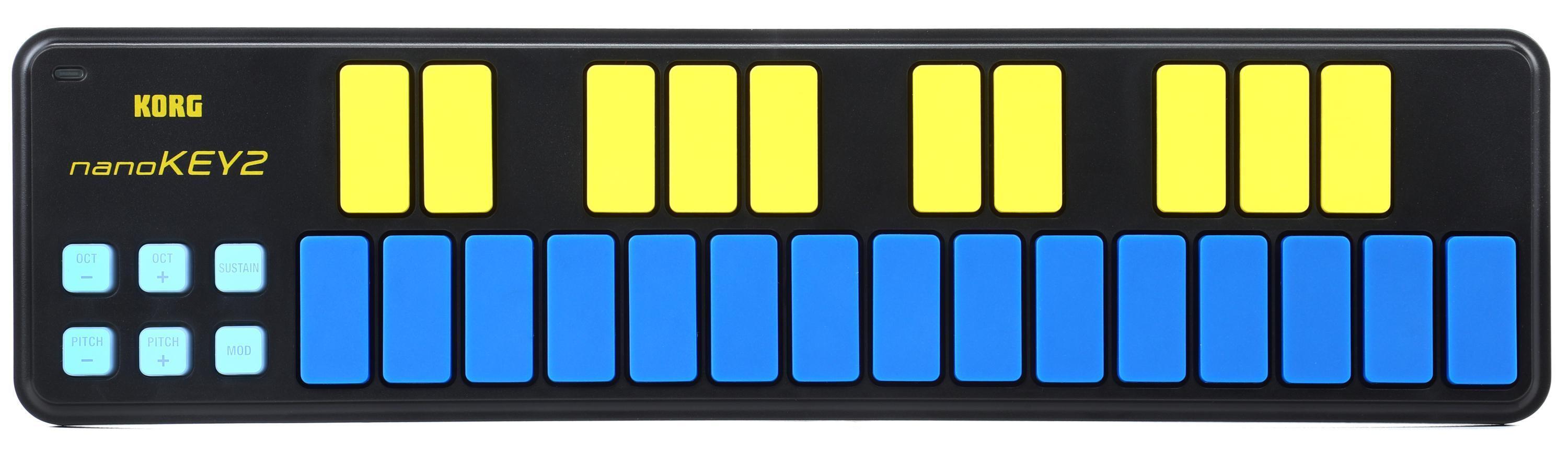 Korg nanoKEY2 25-key Keyboard Controller - Blue/Yellow Limited