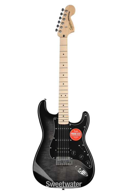 Squier Affinity Series Stratocaster FMT HSS Electric Guitar - Black Burst  with Maple Fingerboard | Sweetwater