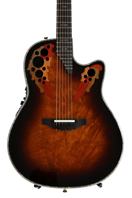 Ovation ExoticWoods Elite Plus Contour - Okume Feather