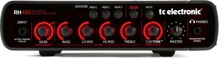 TC Electronic RH450 450-Watt Compact Bass Head Reviews | Sweetwater 