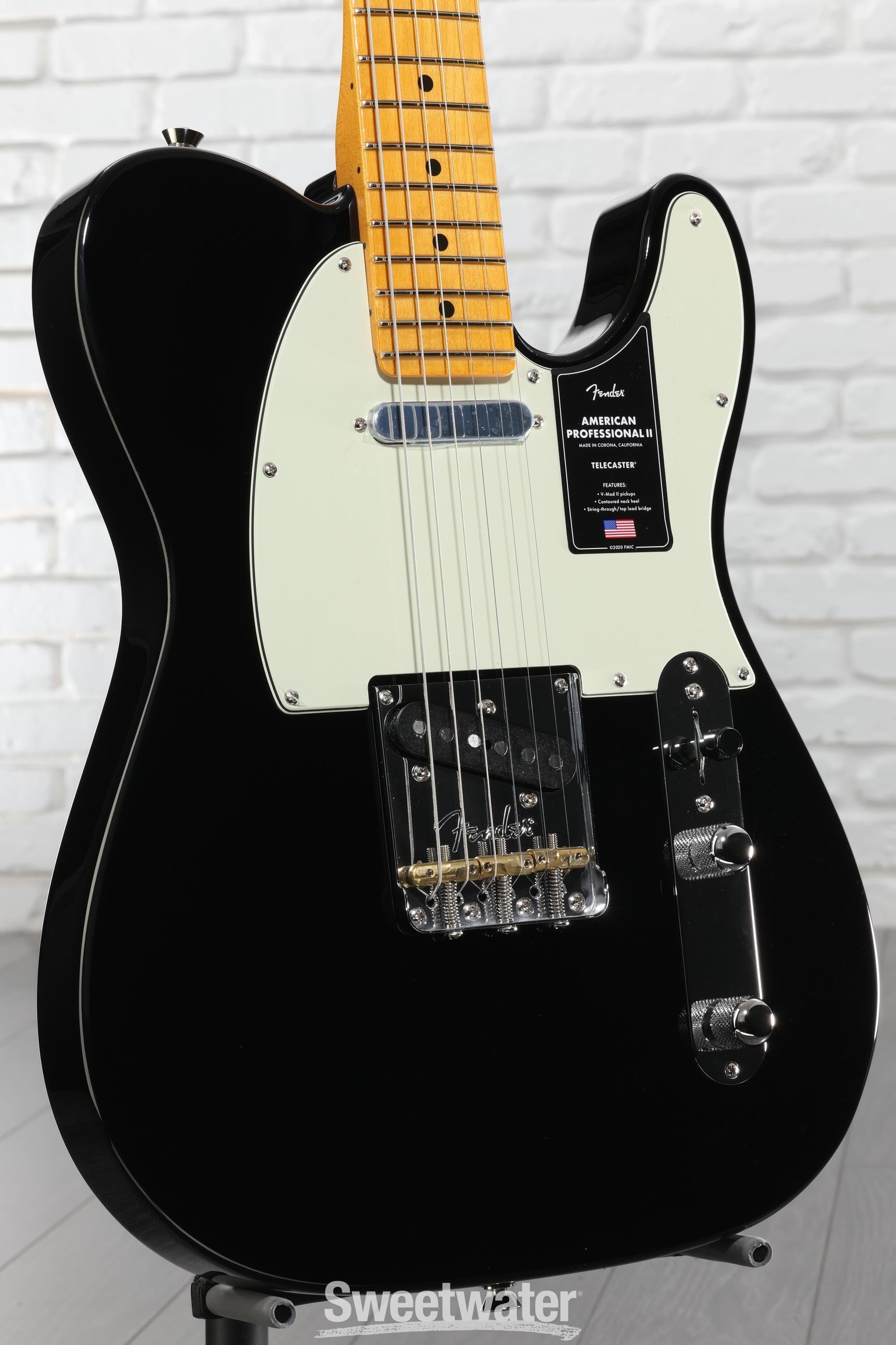 ギター American Professional II Telecaster Fender American Professional II Telecaster - Black with Maple