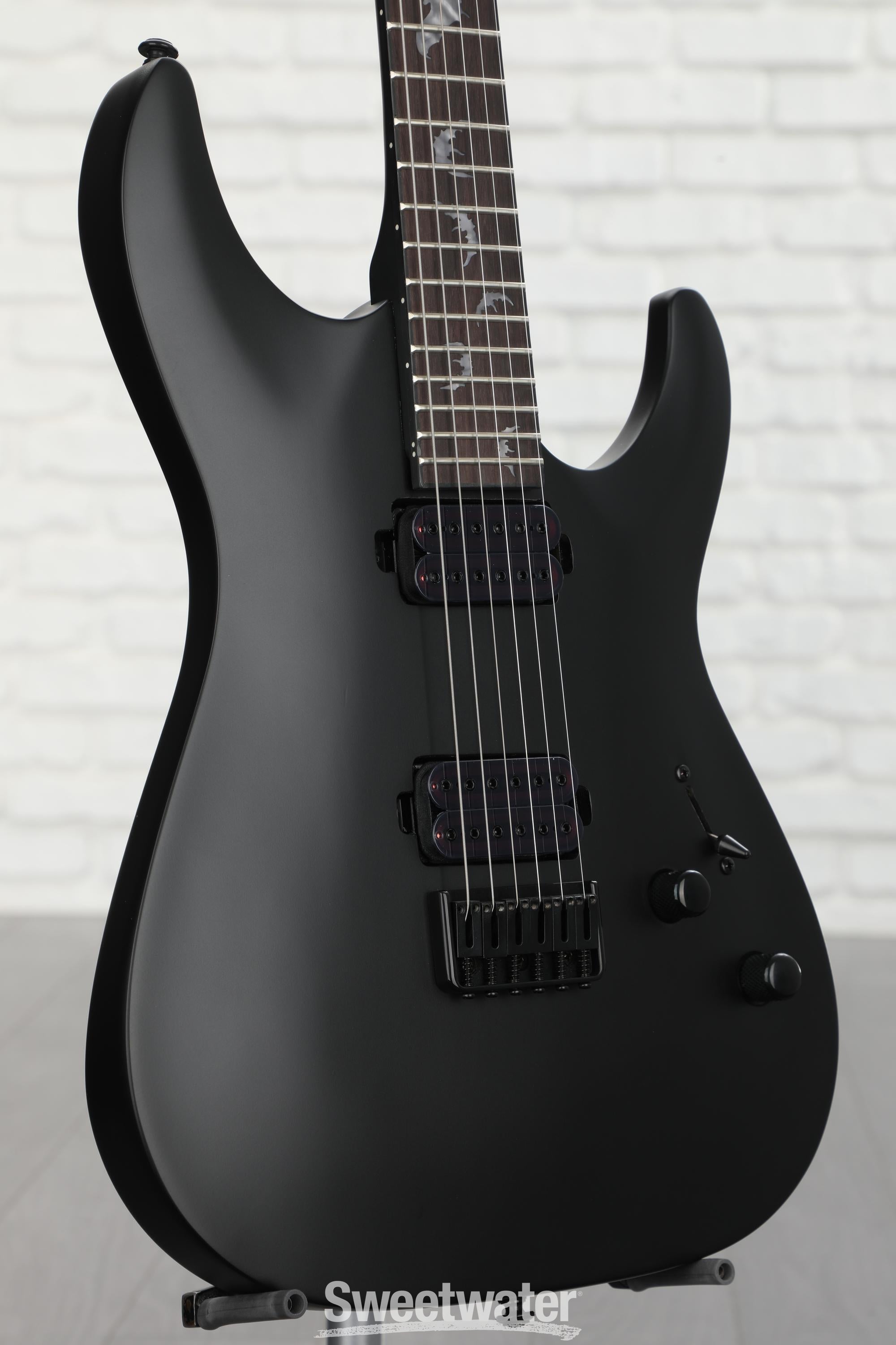 Schecter Damien-6 SBK Electric Guitar - Satin Black | Sweetwater