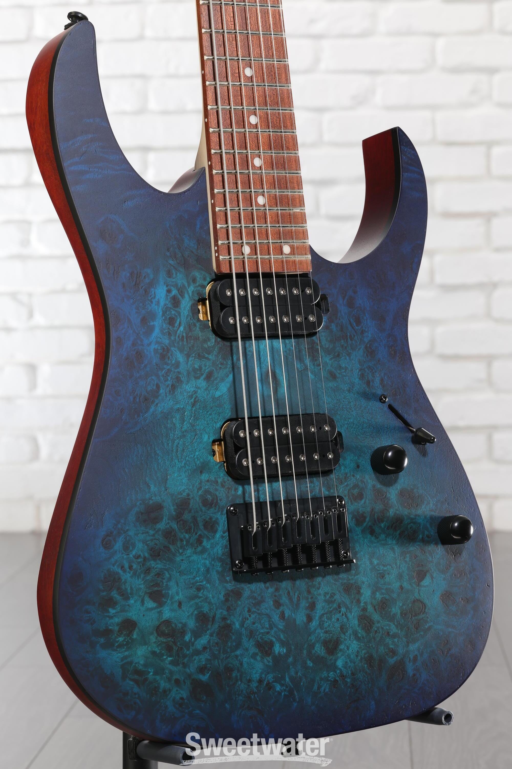 Ibanez RG7421PB Electric Guitar - Sapphire Blue Flat | Sweetwater