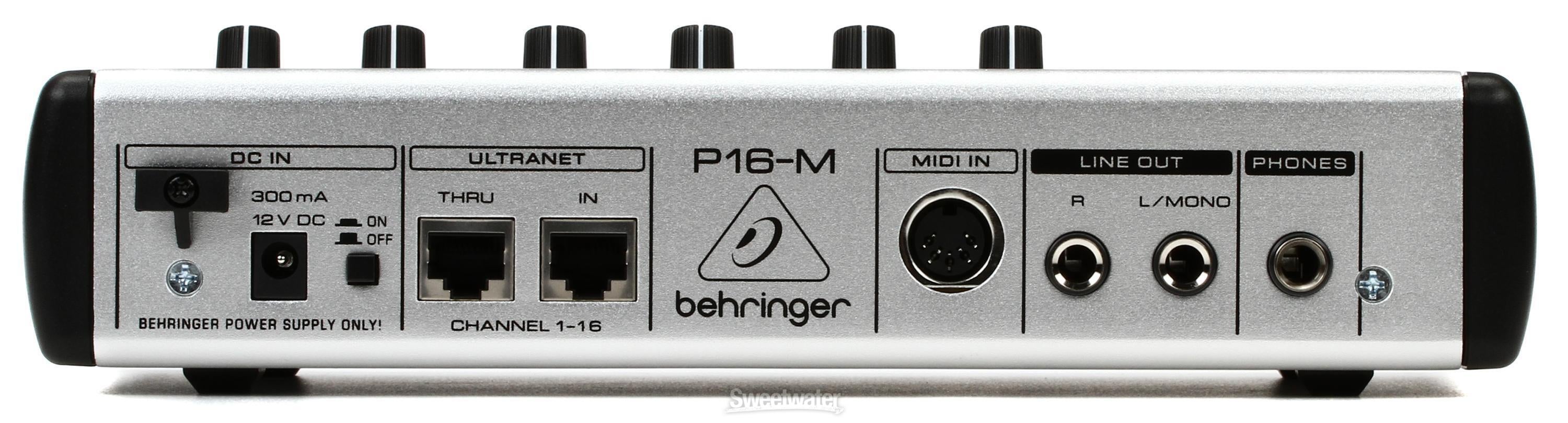 Behringer Powerplay P16-M 16-channel Digital Personal Mixer | Sweetwater