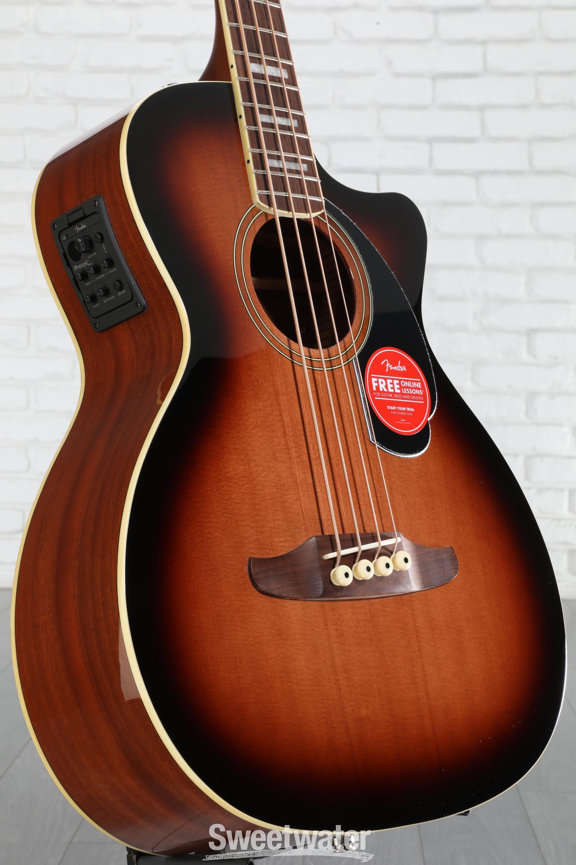 Fender Kingman Acoustic-electric Bass - Shaded Edge Burst | Sweetwater