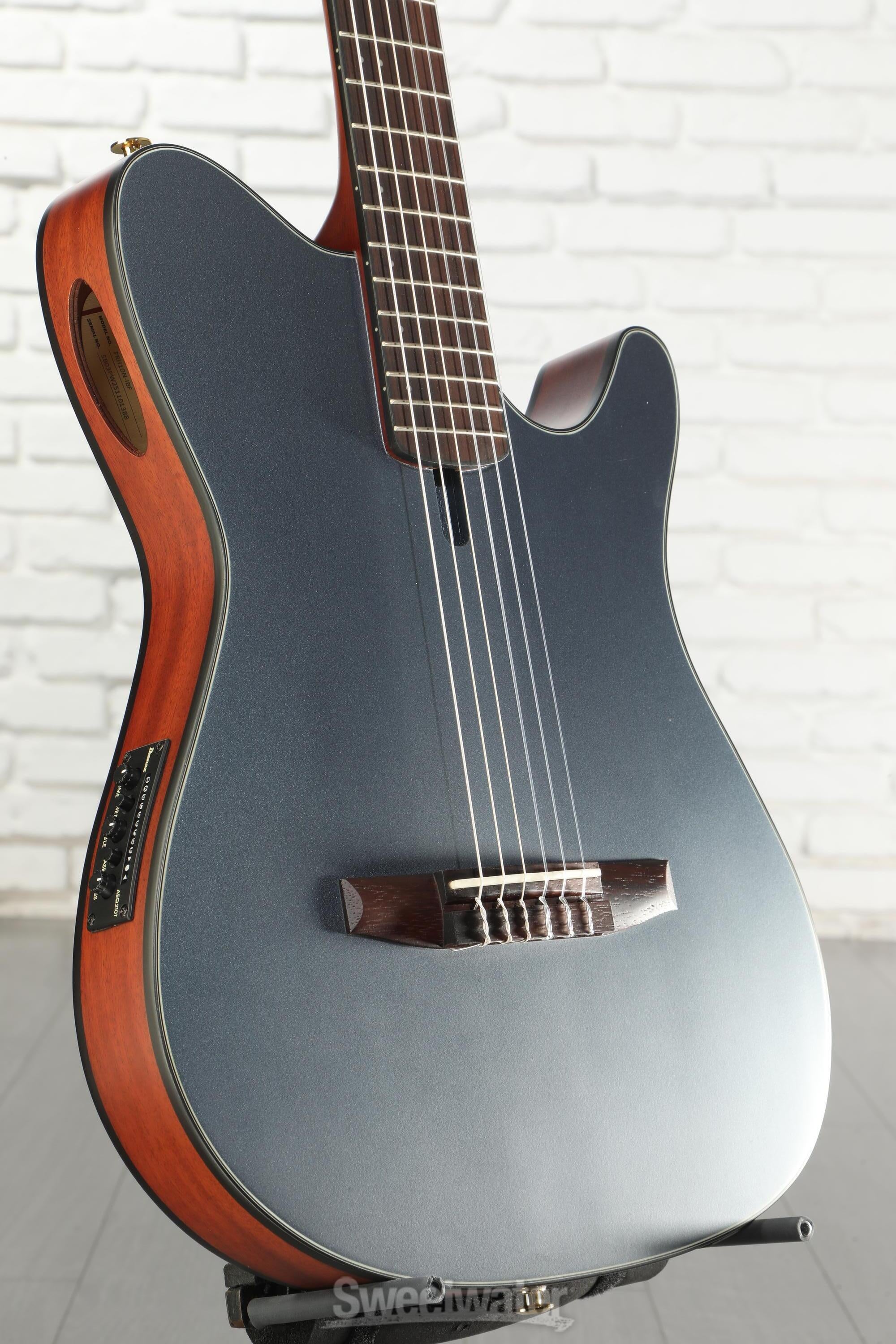 Photo of Ibanez FRH10N Thinline Nylon Acoustic-electric Guitar - Indigo Blue Metallic Flat