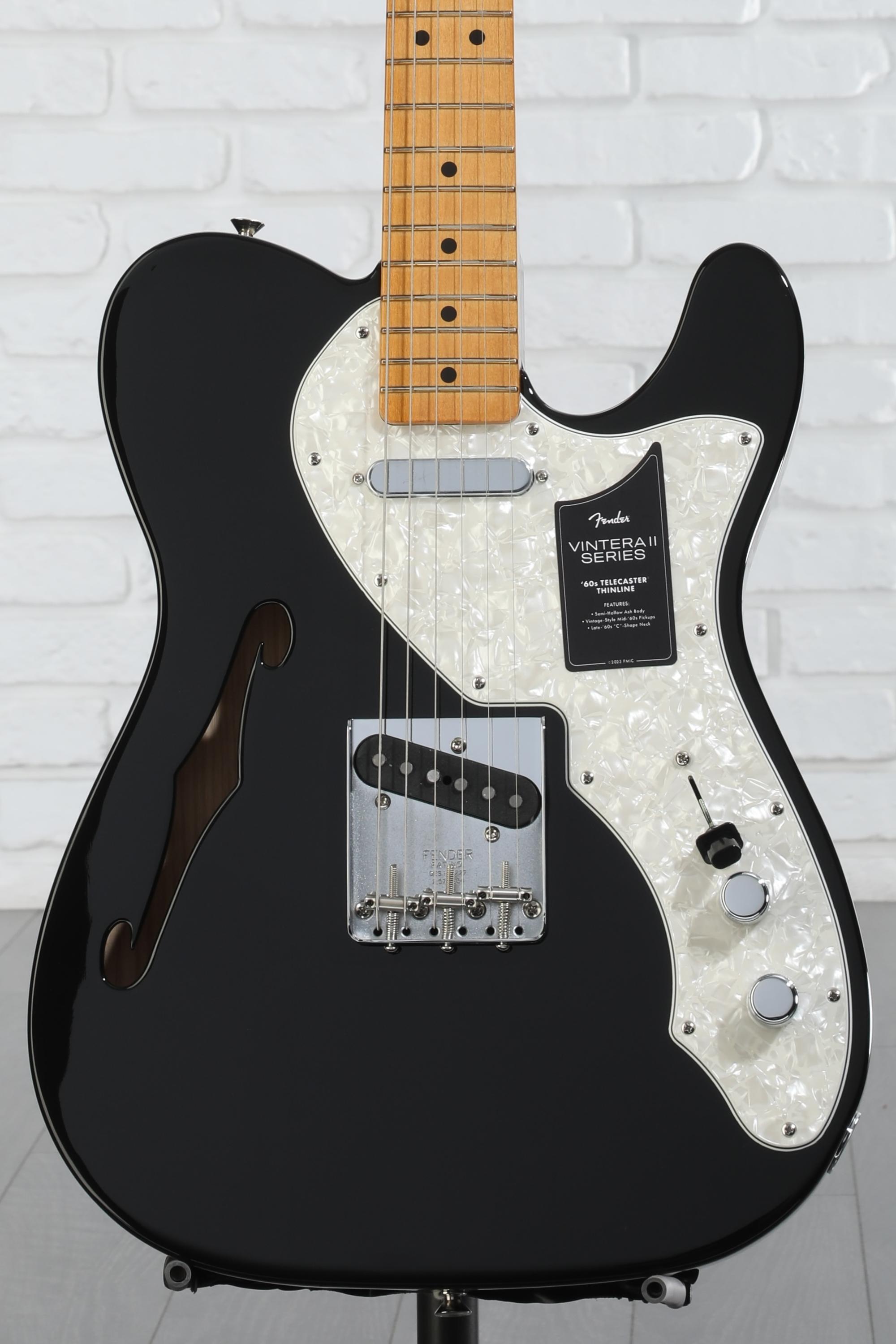 Fender Vintera II '60s Telecaster Thinline Electric Guitar - Black