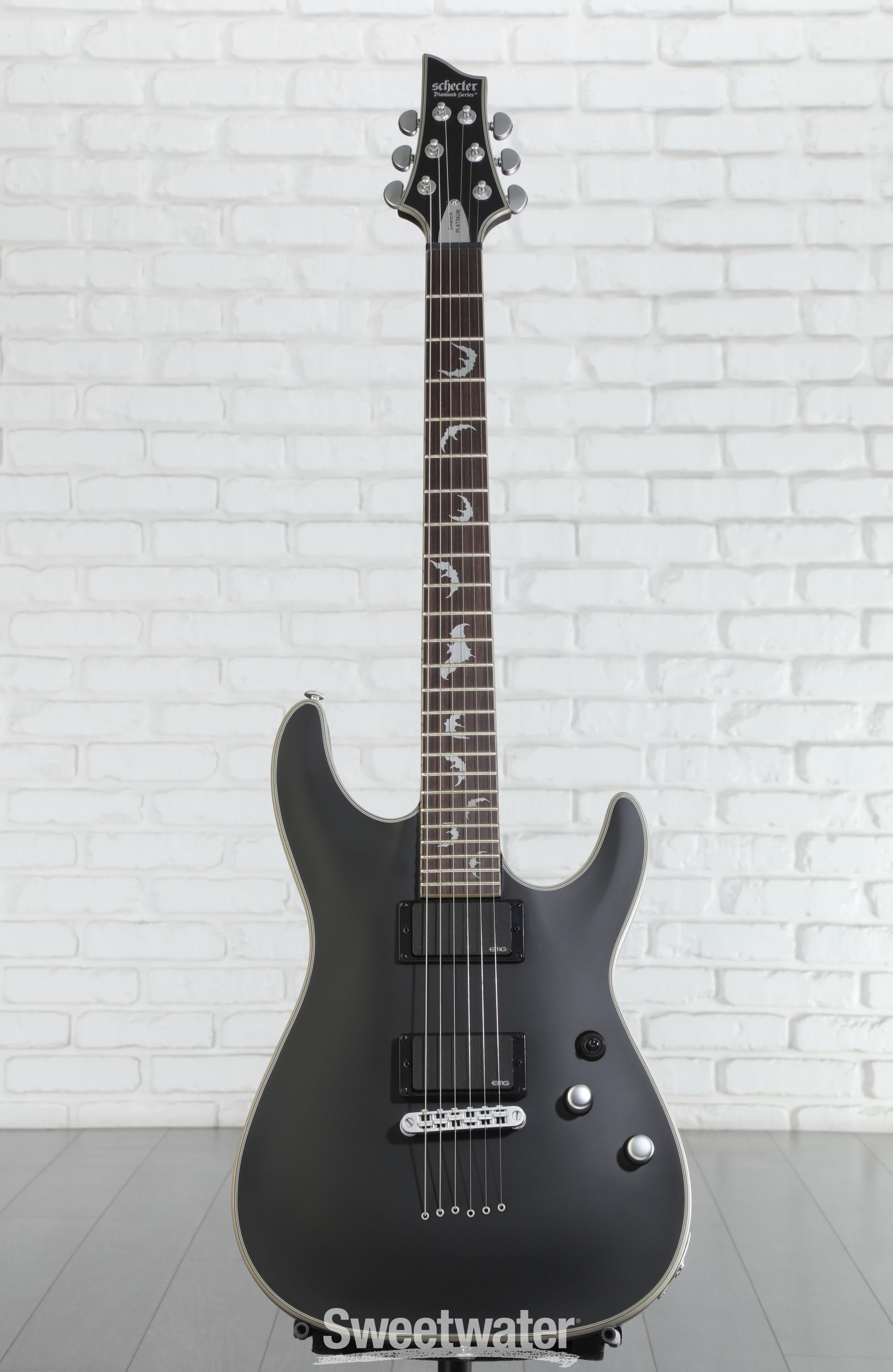 Schecter Damien Platinum 6 Electric Guitar - Satin Black | Sweetwater