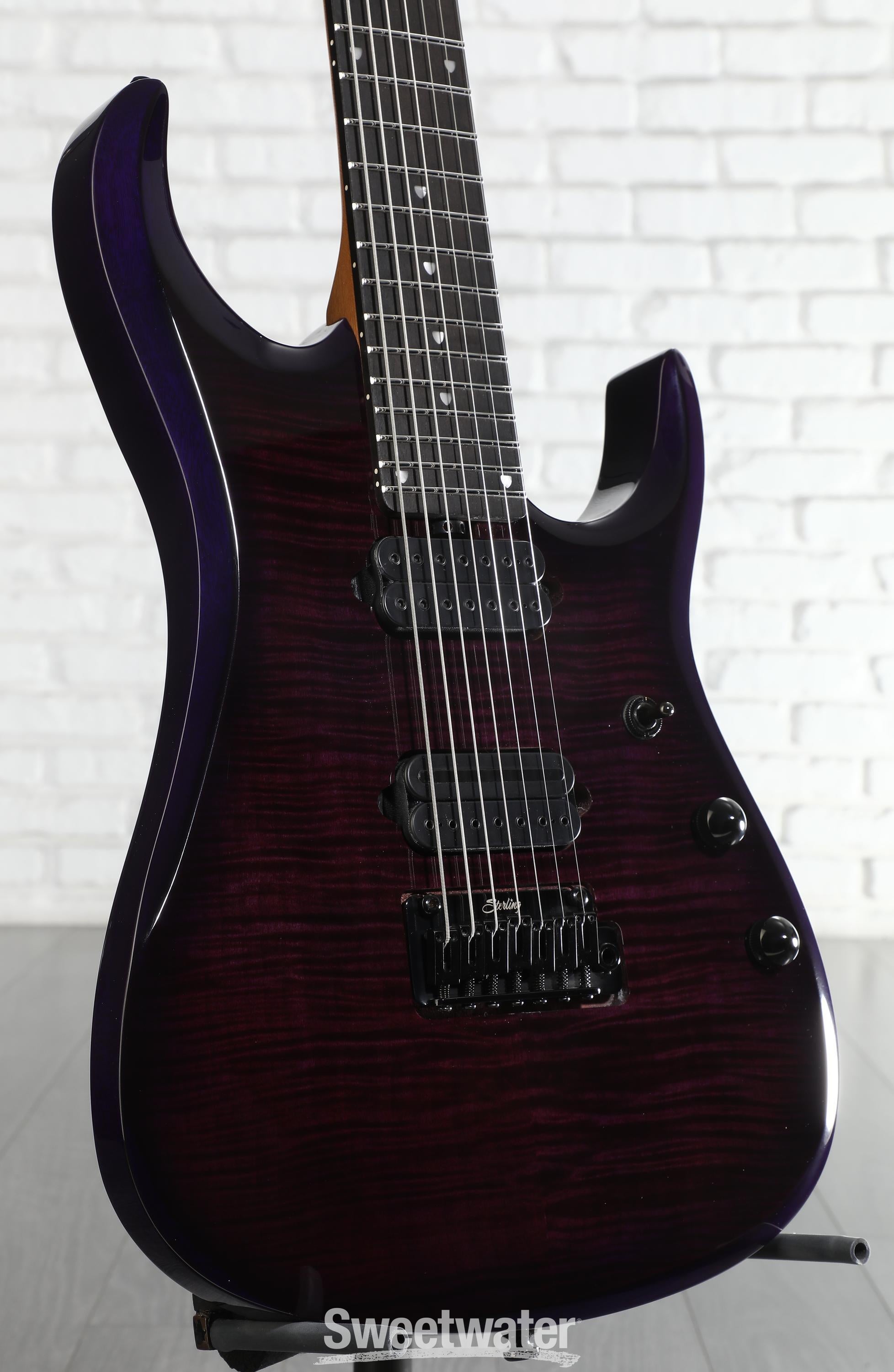 Photo of Sterling By Music Man JP157 John Petrucci Signature 7-string Electric Guitar - Purple Nebula, Ebony Fingerboard