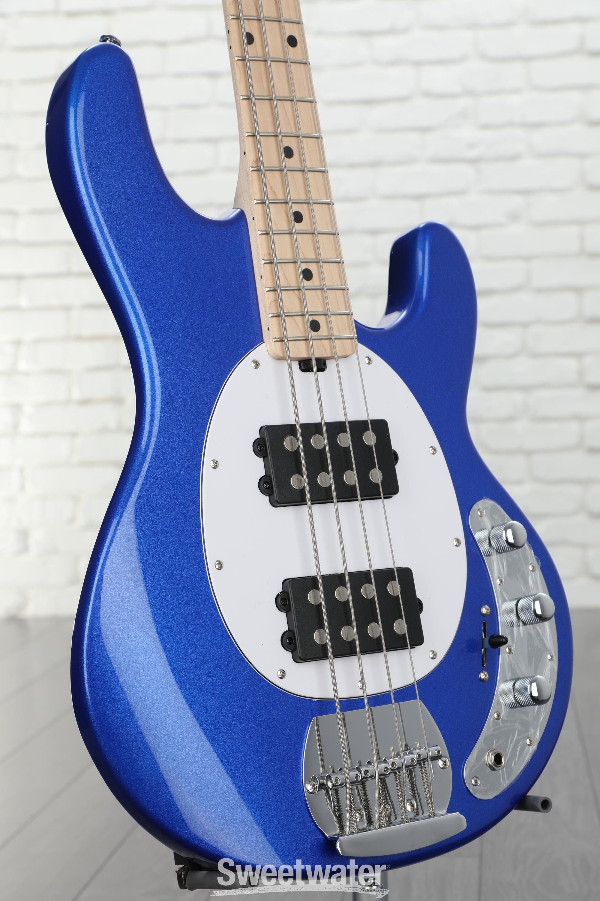 ベース Stering by Musicman Ray4 H/H cobrablue Sterling by Music Man StingRay Ray4HH Maple Fingerboard