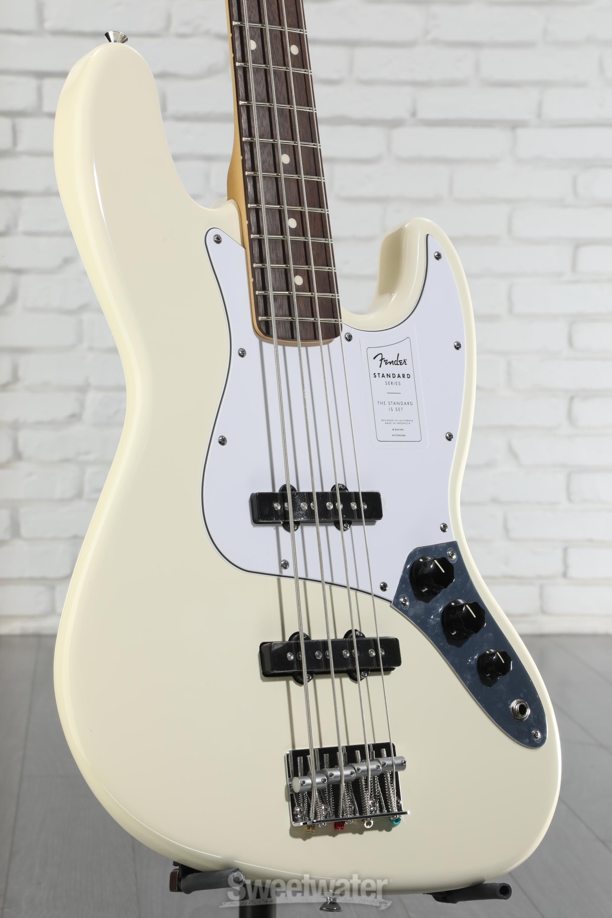 Fender Standard Jazz Bass - Olympic White, Laurel