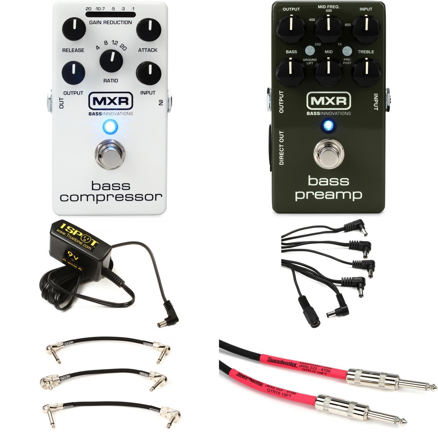 MXR M81 Bass Preamp and M87 Bass Compressor Pedal Pack with Power Supply