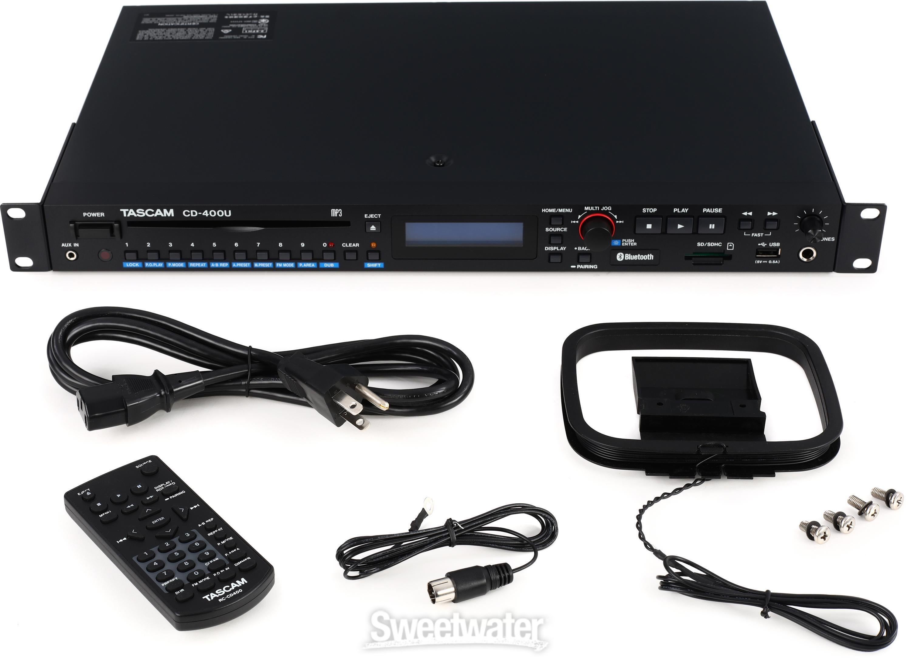 TASCAM CD-400U CD / SD / USB Player with Bluetooth