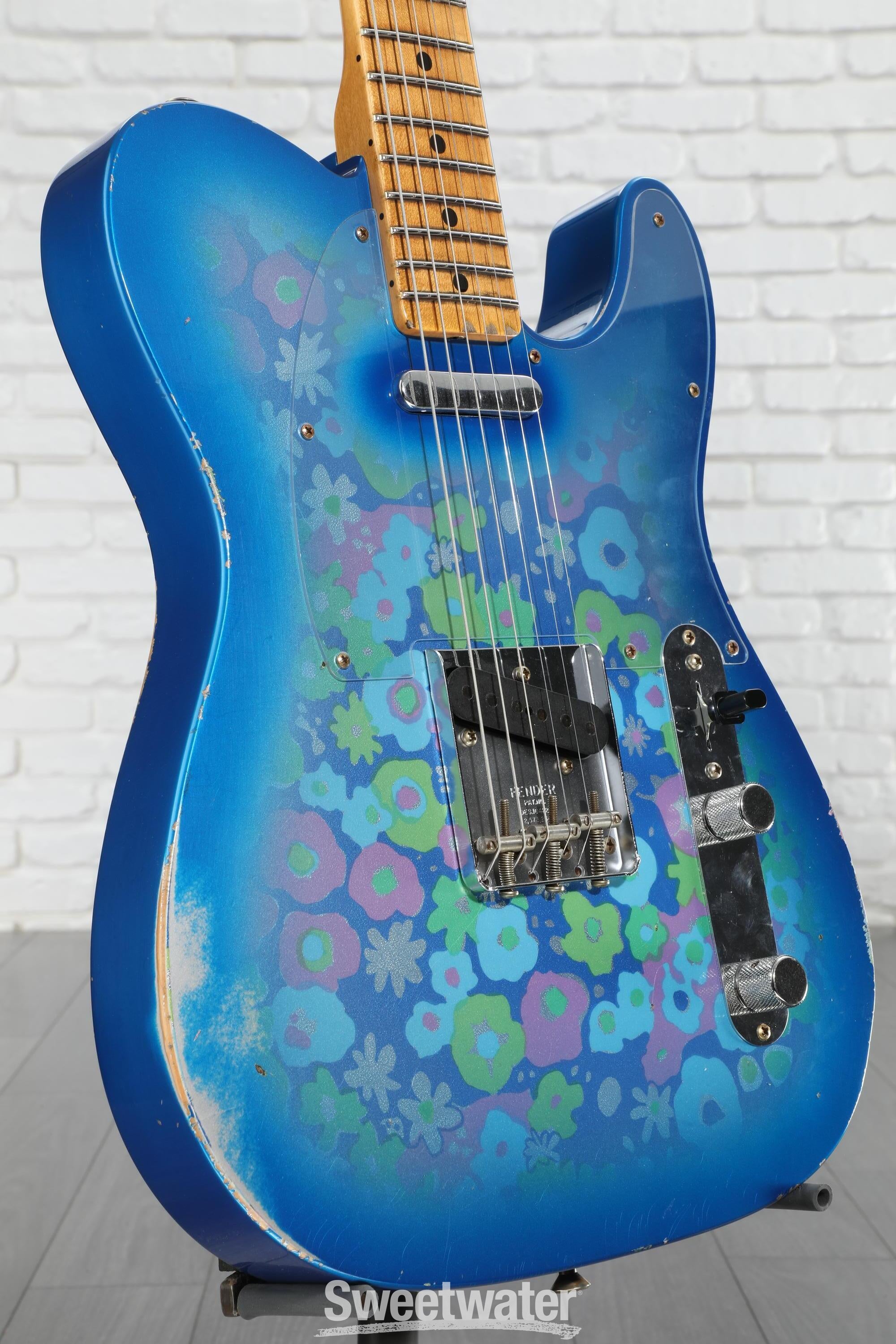 ギター Fender MIJ Limited Telecaster BlueFlower Fender Made in Japan Limited Telecaster Maple Fingerboard Blue