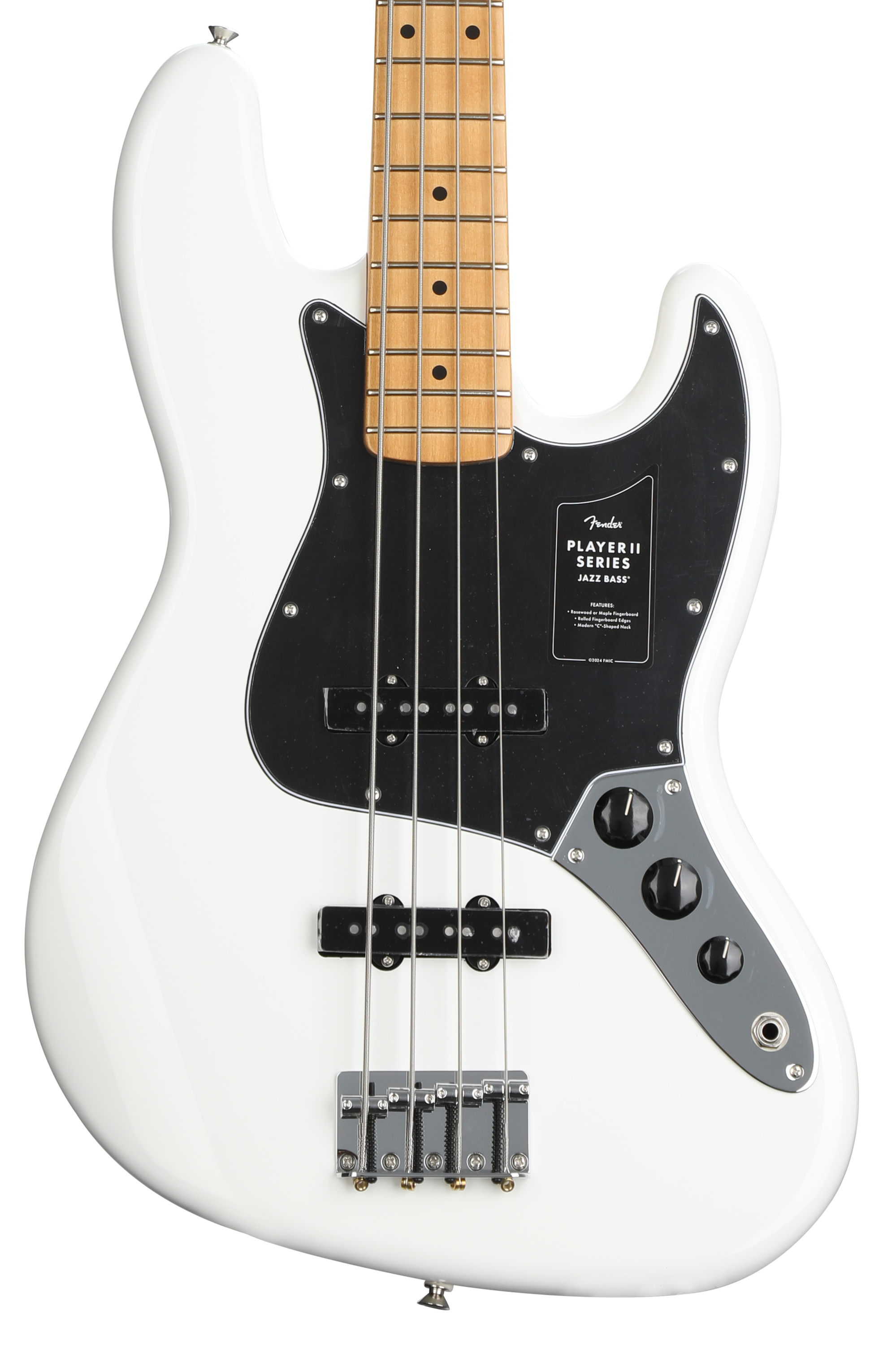 Fender Player II Jazz Bass Polar White with Maple Fingerboard Sweetwater