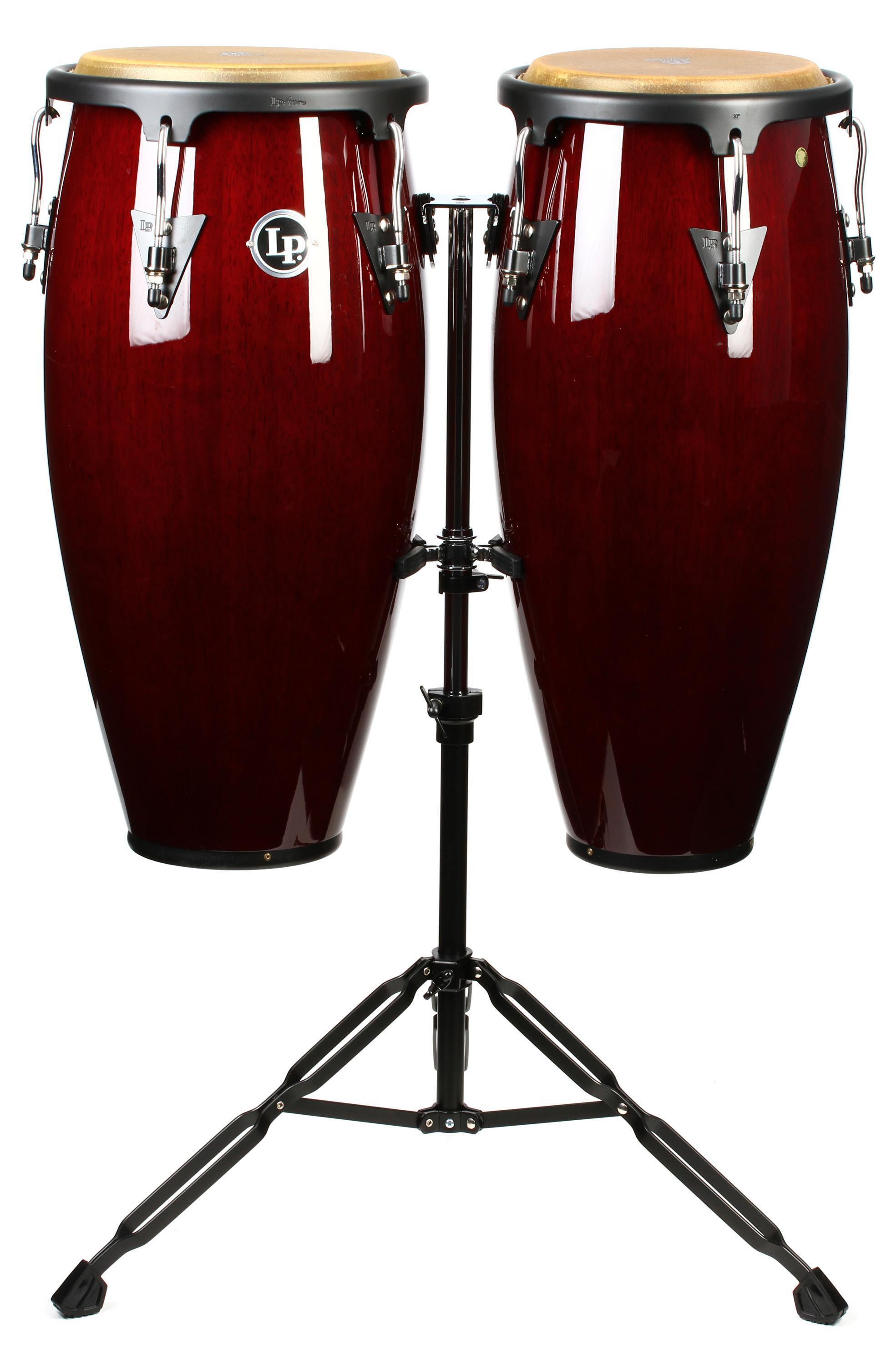 Latin Percussion Aspire Wood Conga Set - 10/11 inch Dark Wood