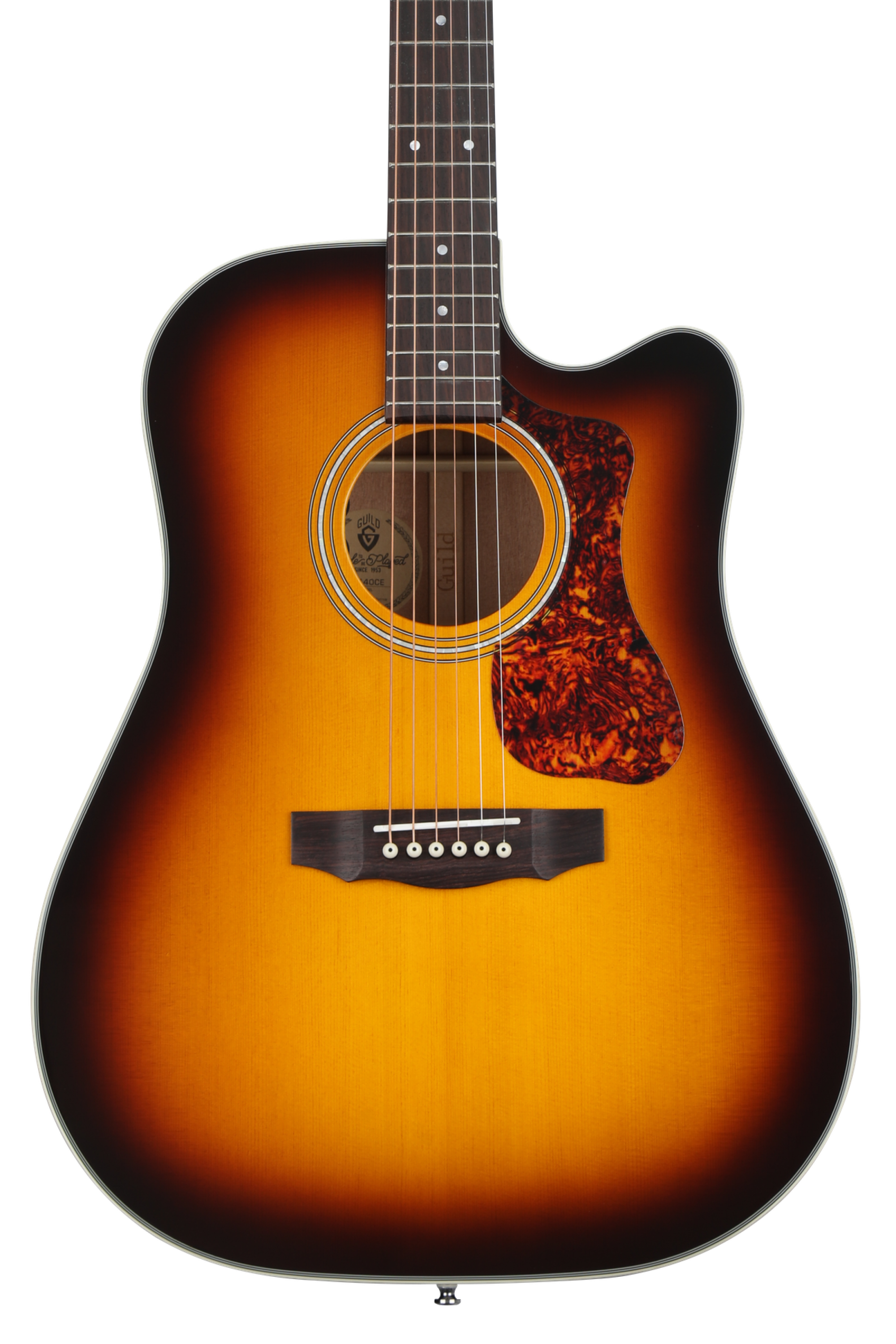 Guild D-140CE Acoustic-Electric Guitar - Antique Burst | Sweetwater