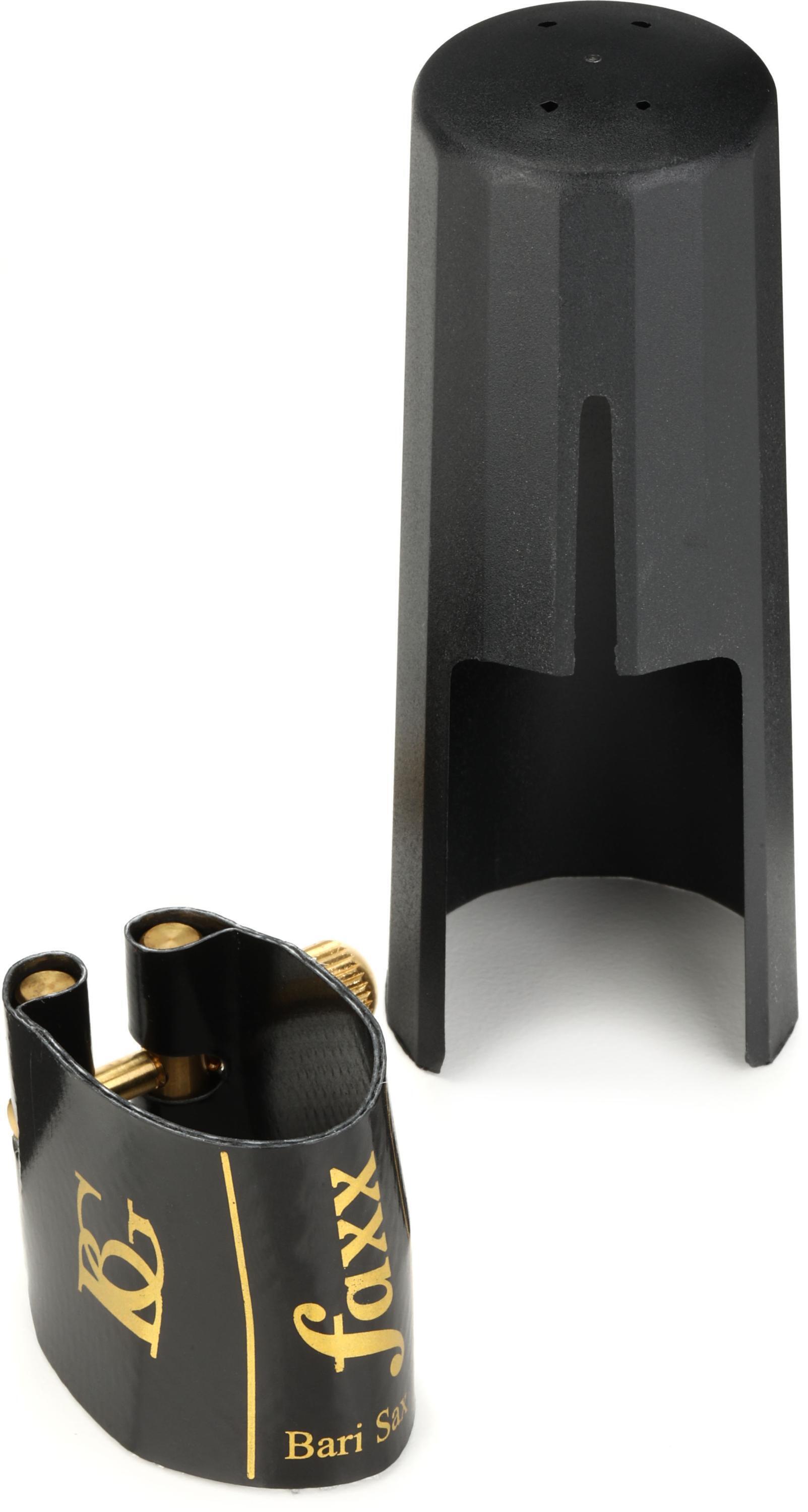 Faxx by BG Flex Fabric ligature for Baritone Saxophone with Cap